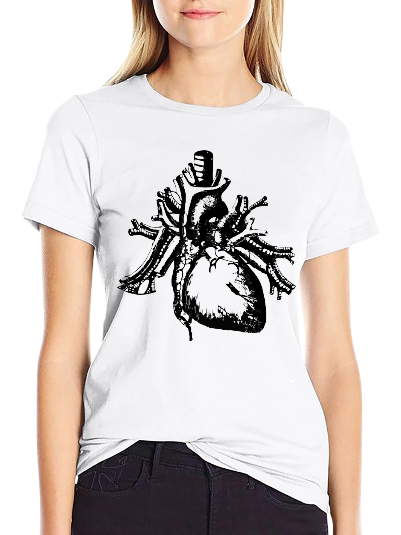 Anatomical Heart Graphic Print T-Shirt