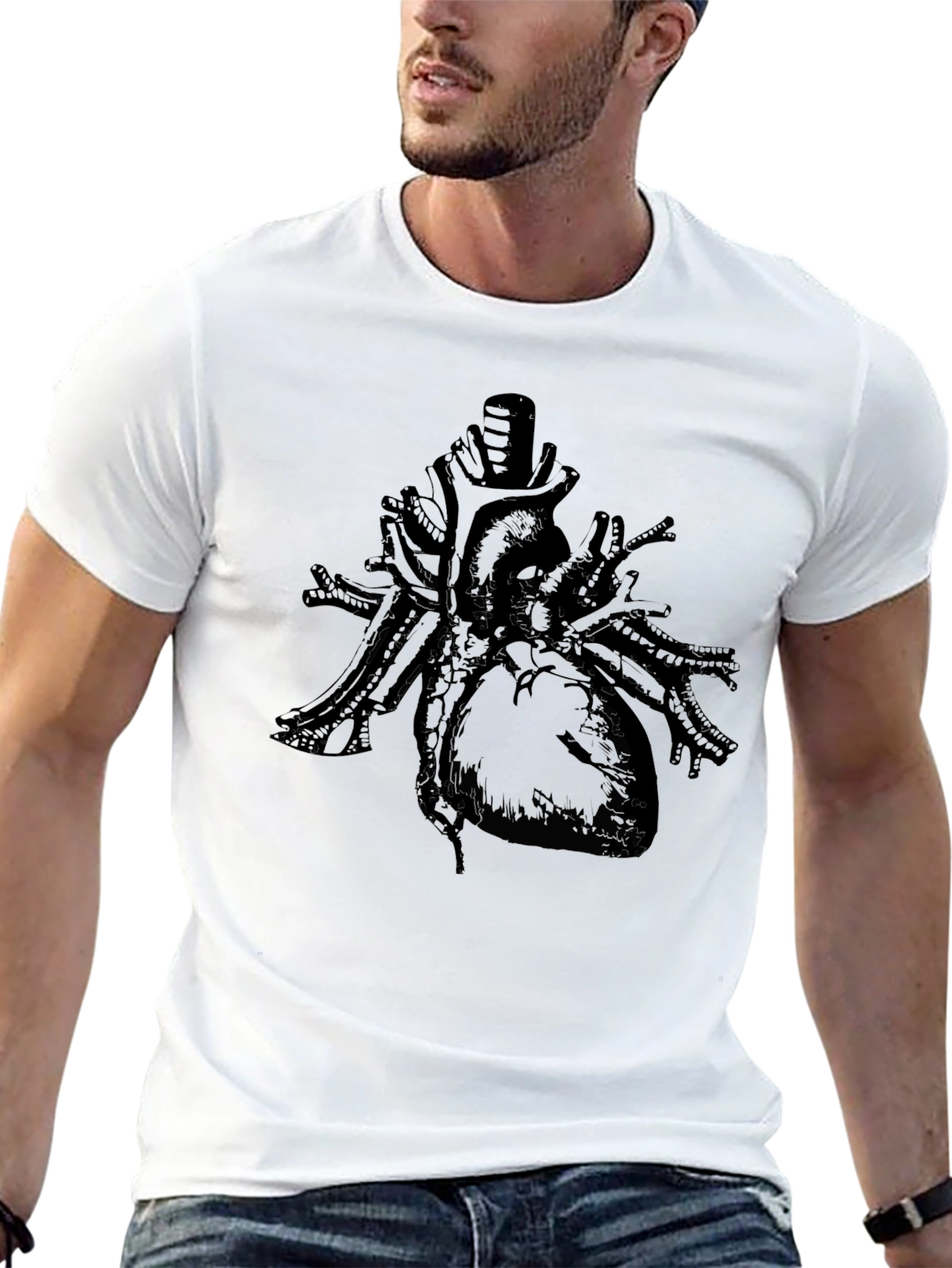 Anatomical Heart Graphic Print T-Shirt