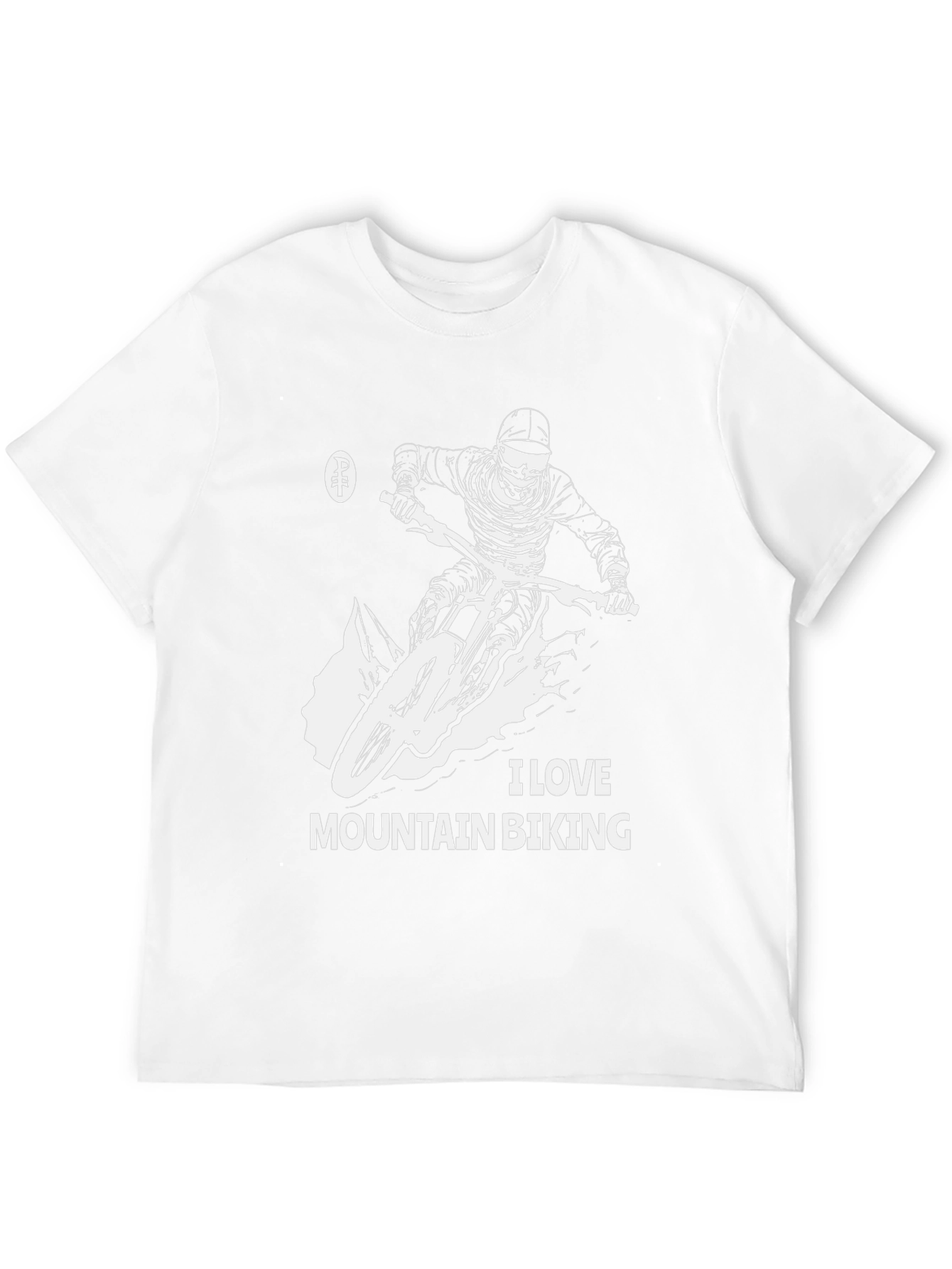 I Love Mountain Biking Black Graphic Tee