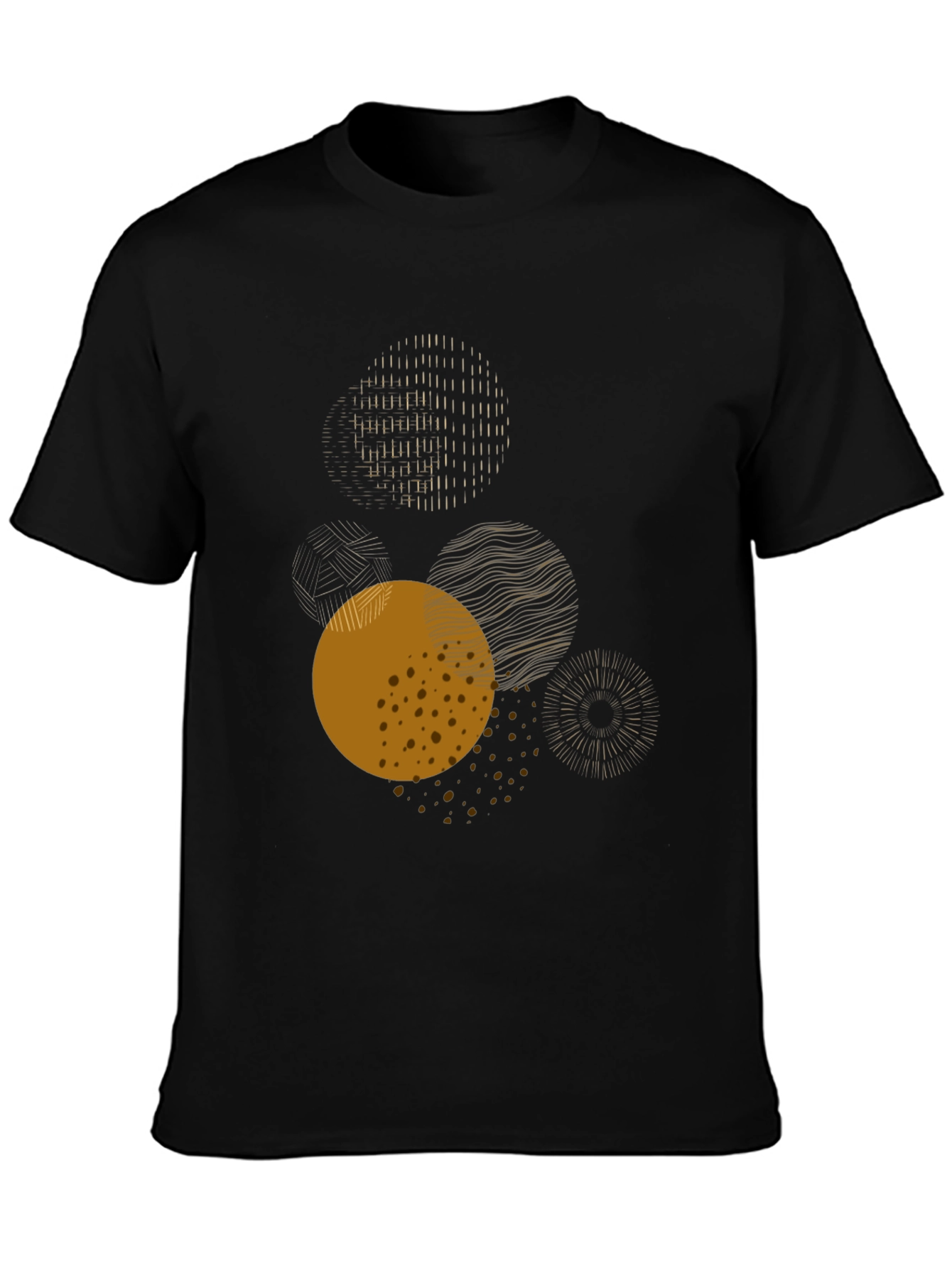 Abstract Circles Graphic Tee - Modern Art Shirt