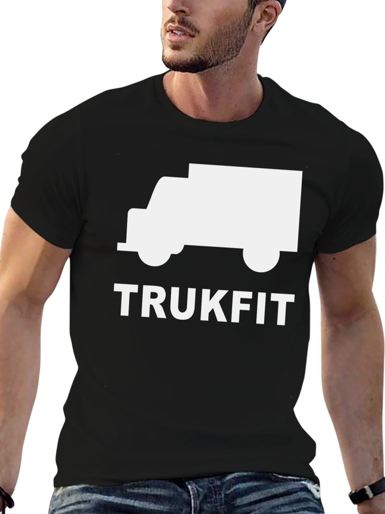 Trukfit Black Graphic Tee - Cool Truck Design
