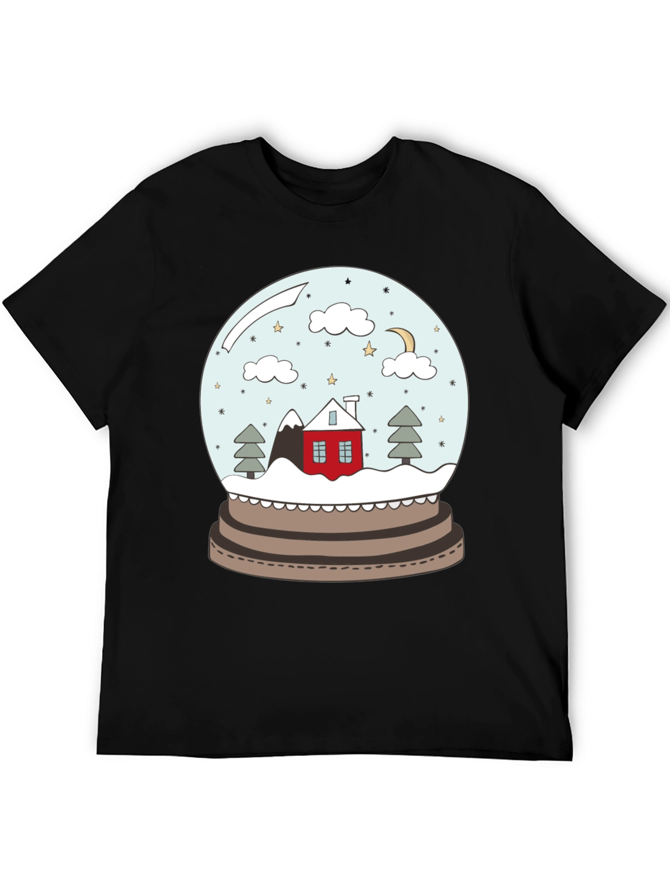 Snow Globe Graphic Tee - Festive Winter Design