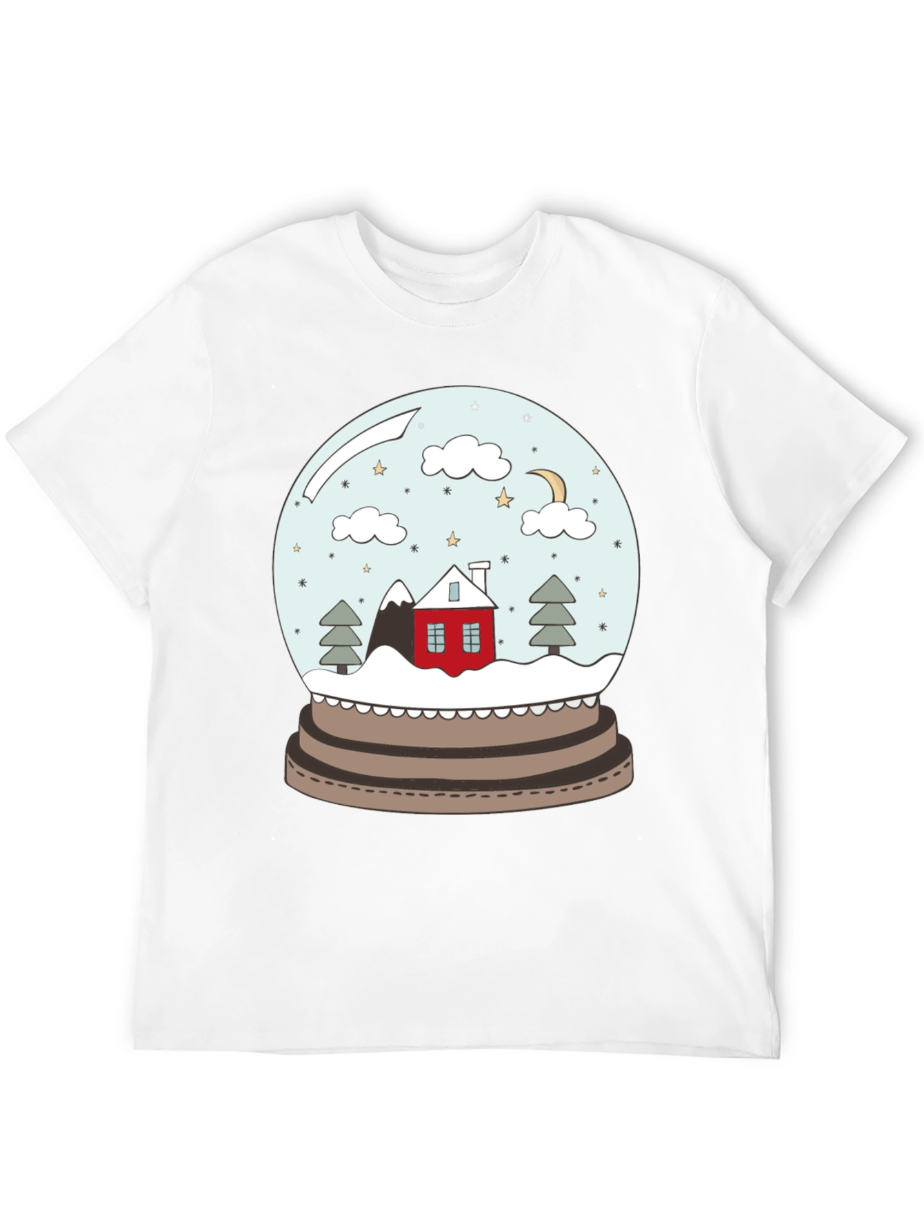 Snow Globe Graphic Tee - Festive Winter Design