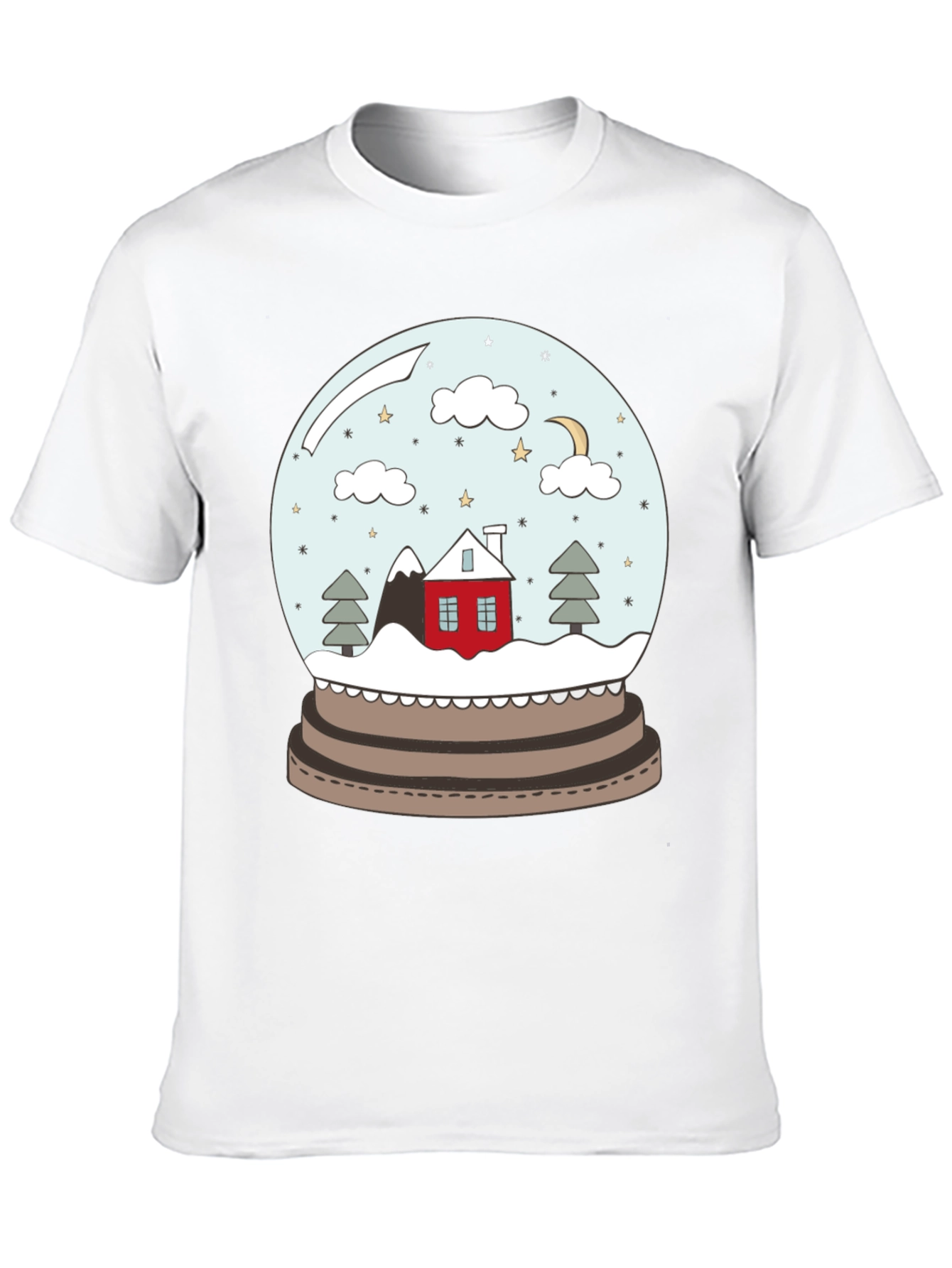Snow Globe Graphic Tee - Festive Winter Design