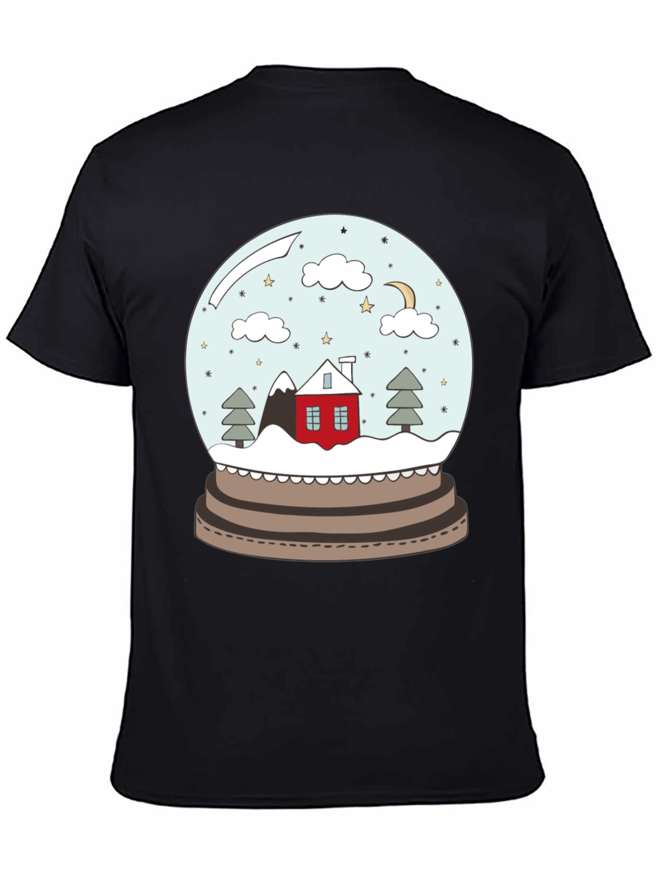 Snow Globe Graphic Tee - Festive Winter Design