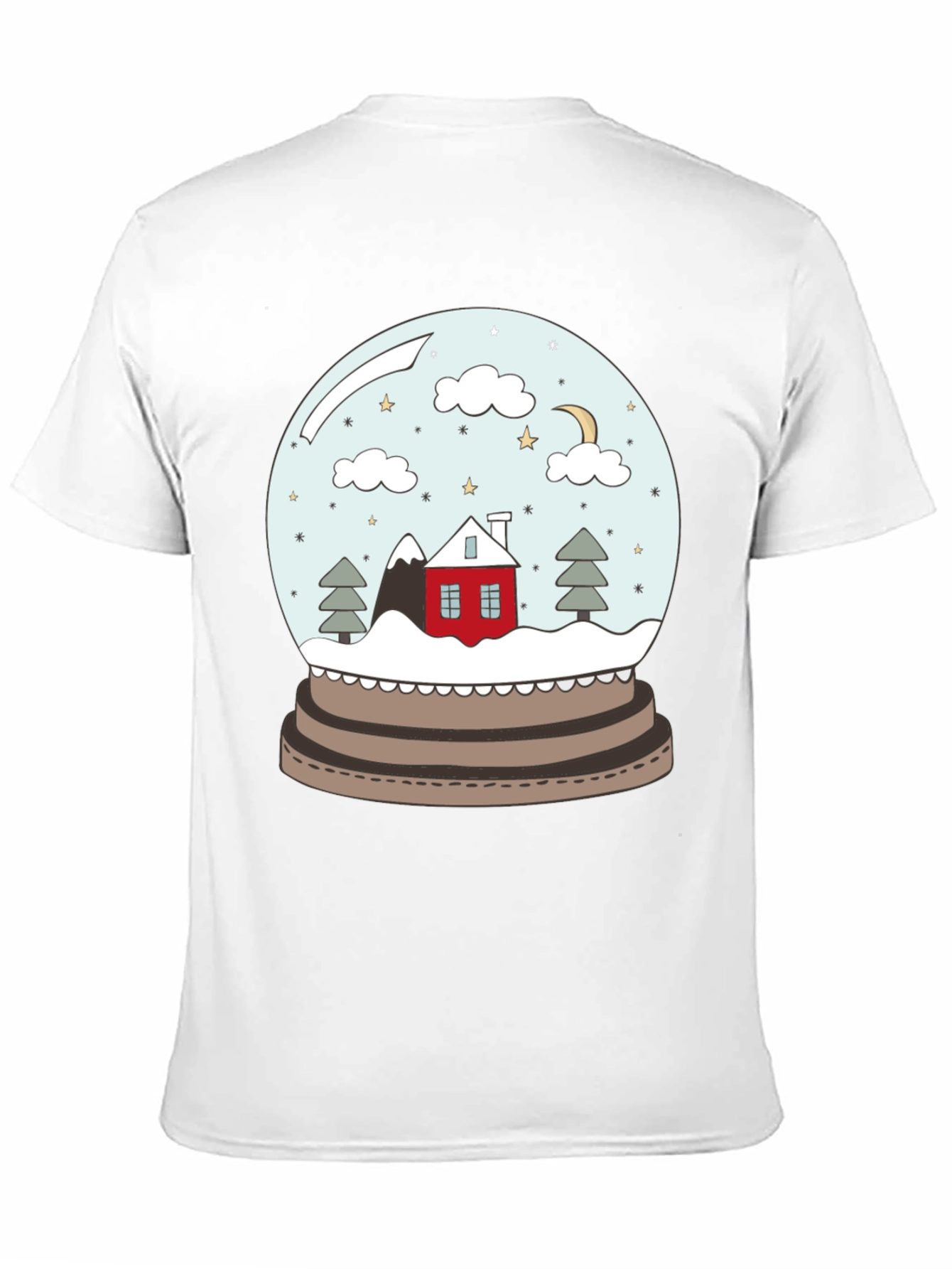 Snow Globe Graphic Tee - Festive Winter Design