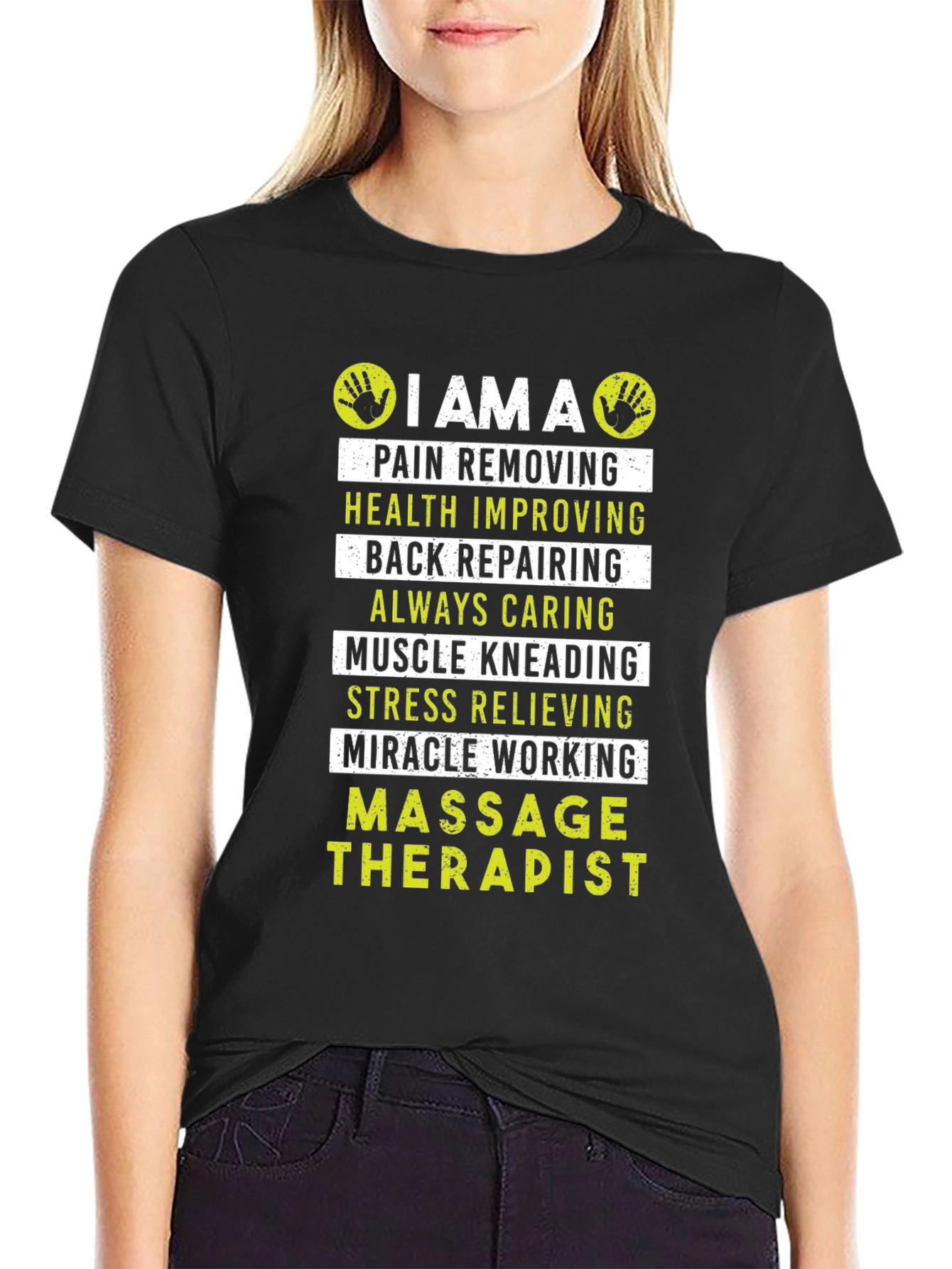 Massage Therapist T-Shirt - Pain Removing Health Improving Design