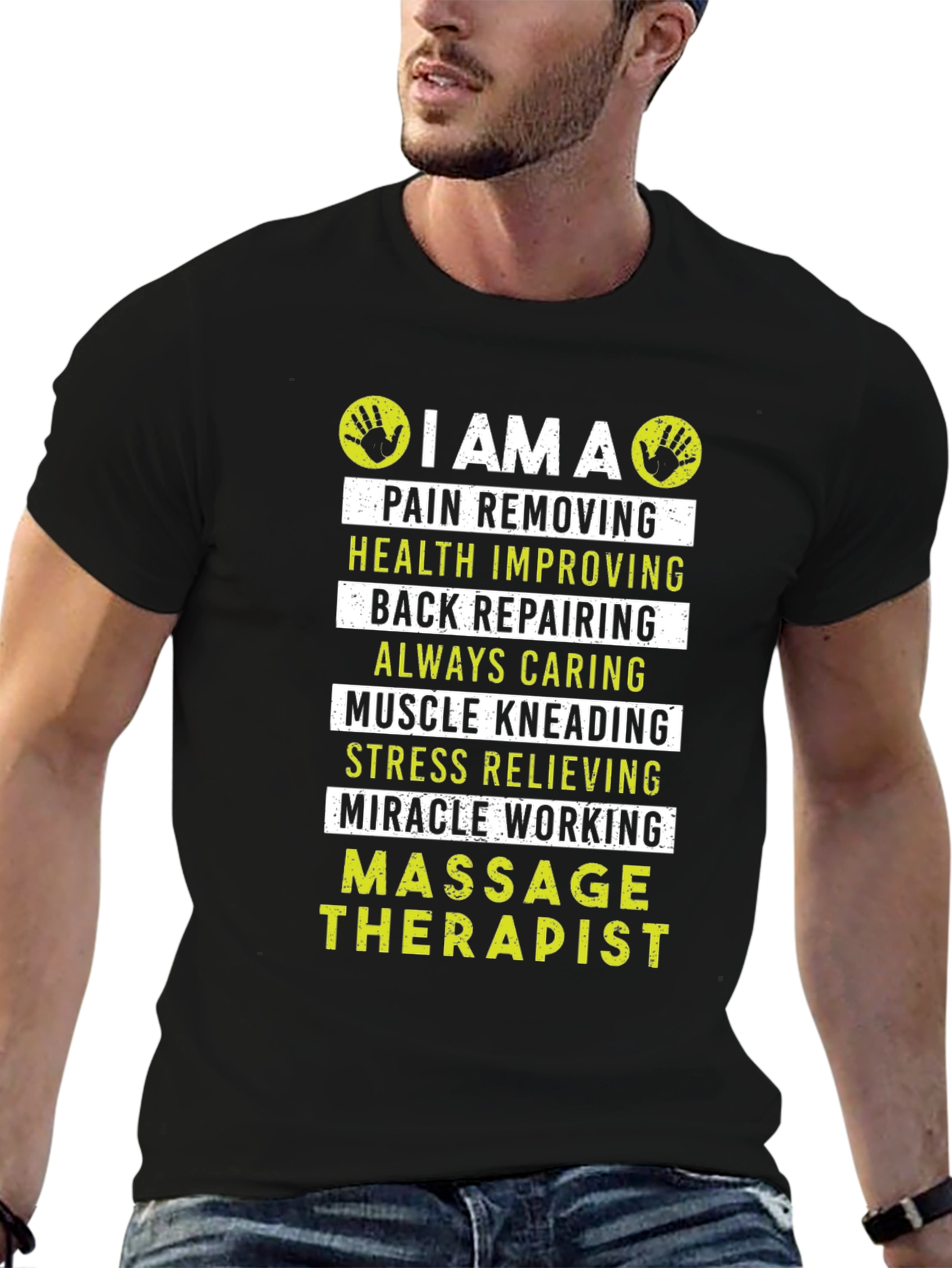 Massage Therapist T-Shirt - Pain Removing Health Improving Design
