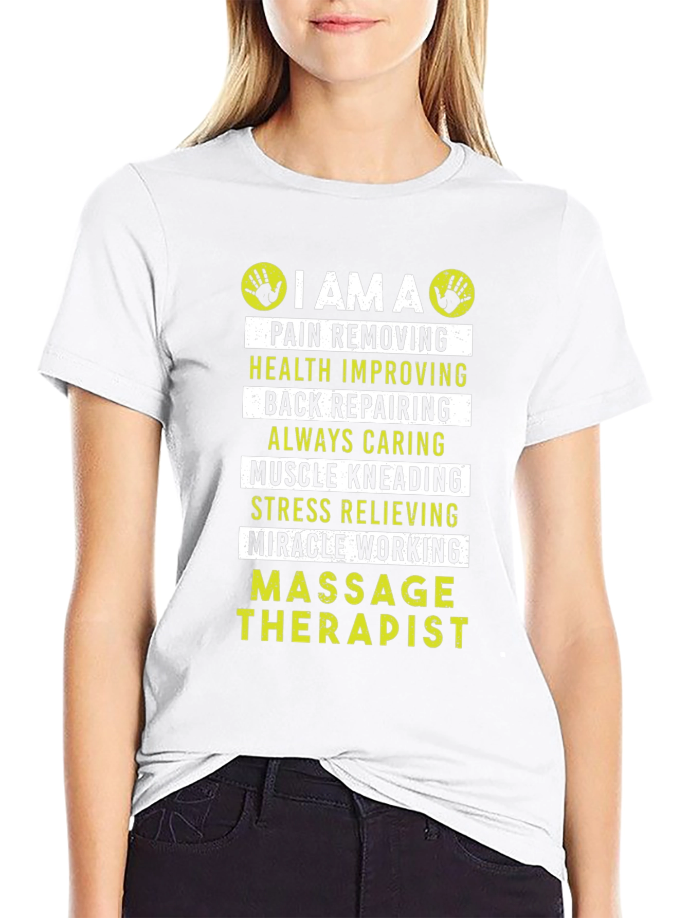 Massage Therapist T-Shirt - Pain Removing Health Improving Design