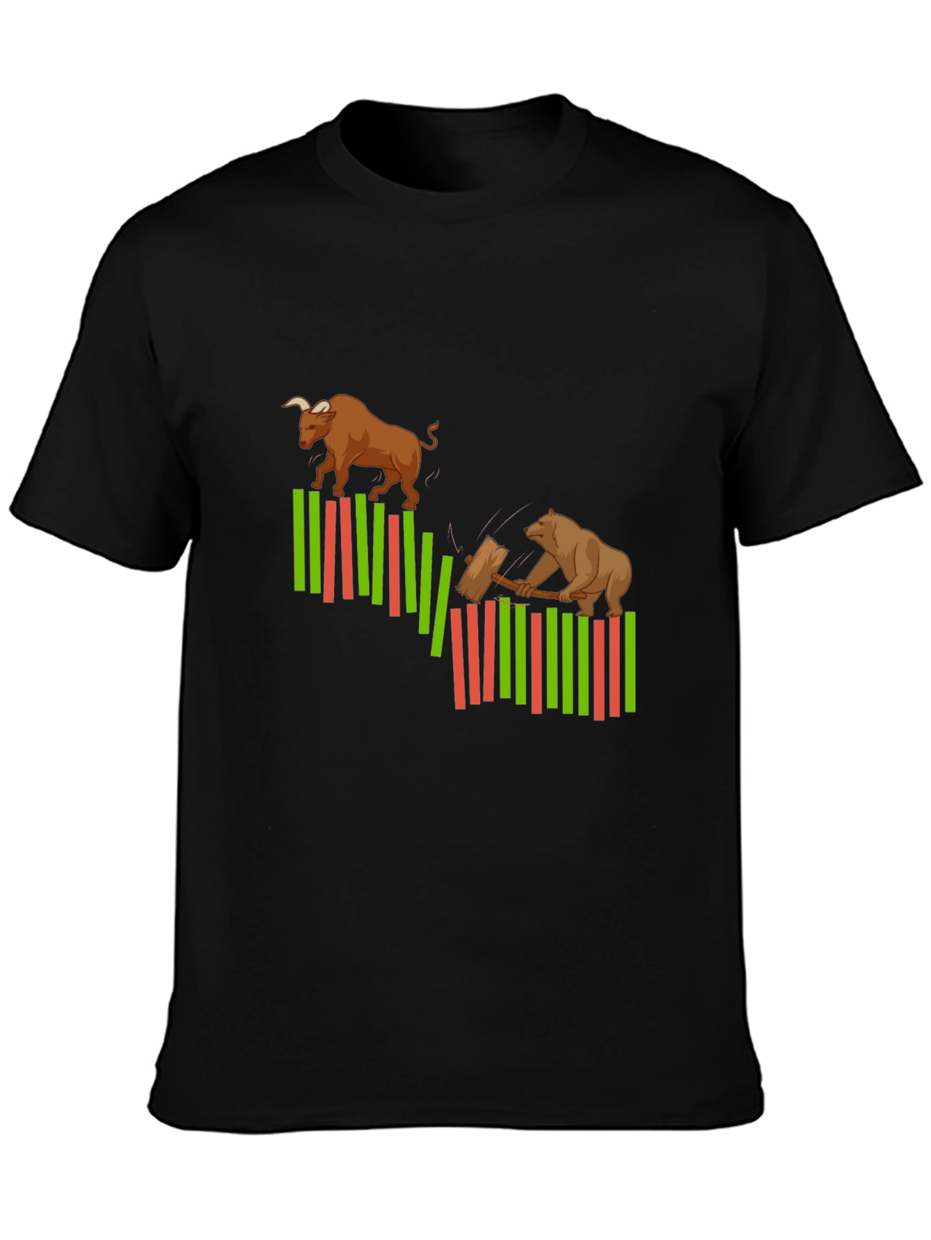 Bull and Bear Market Graphic T-Shirt