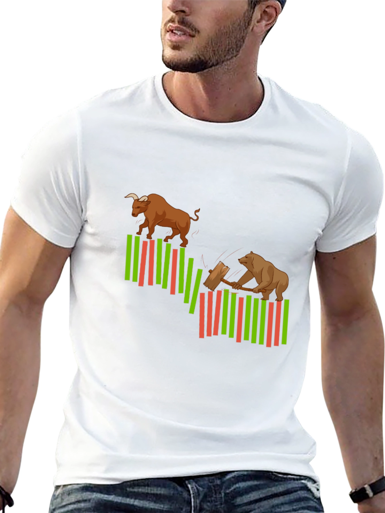 Bull and Bear Market Graphic T-Shirt