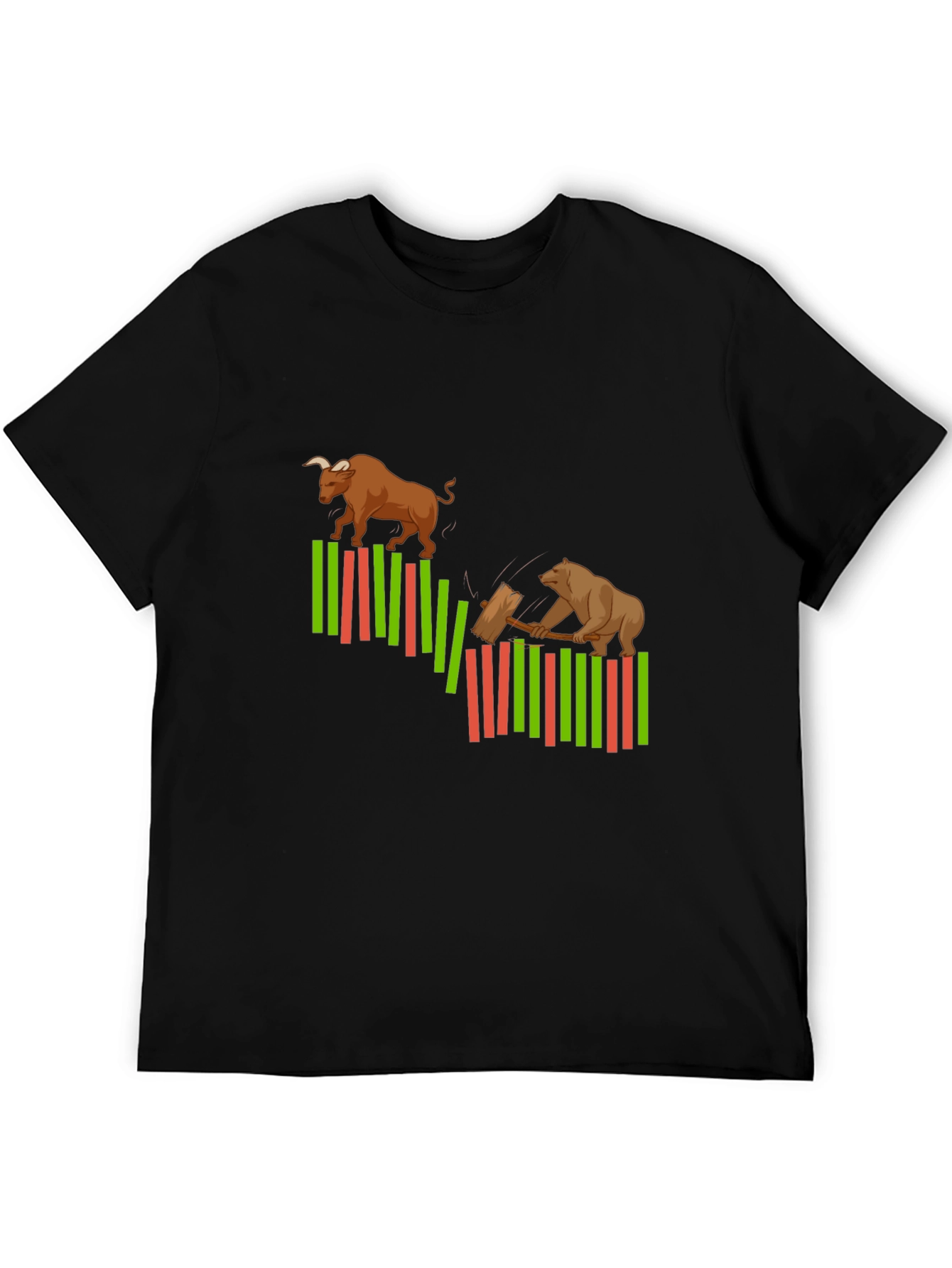Bull and Bear Market Graphic T-Shirt