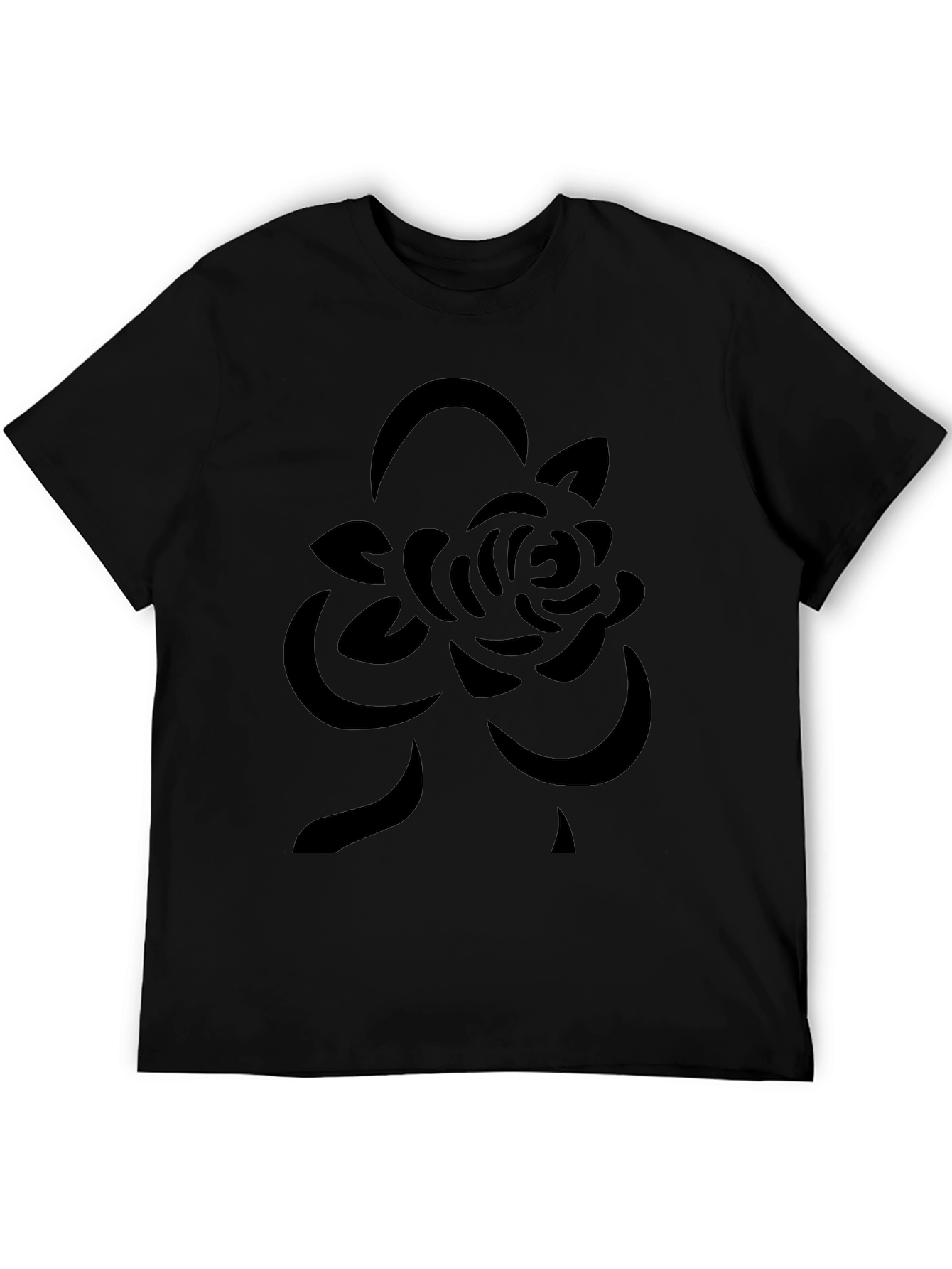 Black Rose Graphic Tee - Modern Casual Style