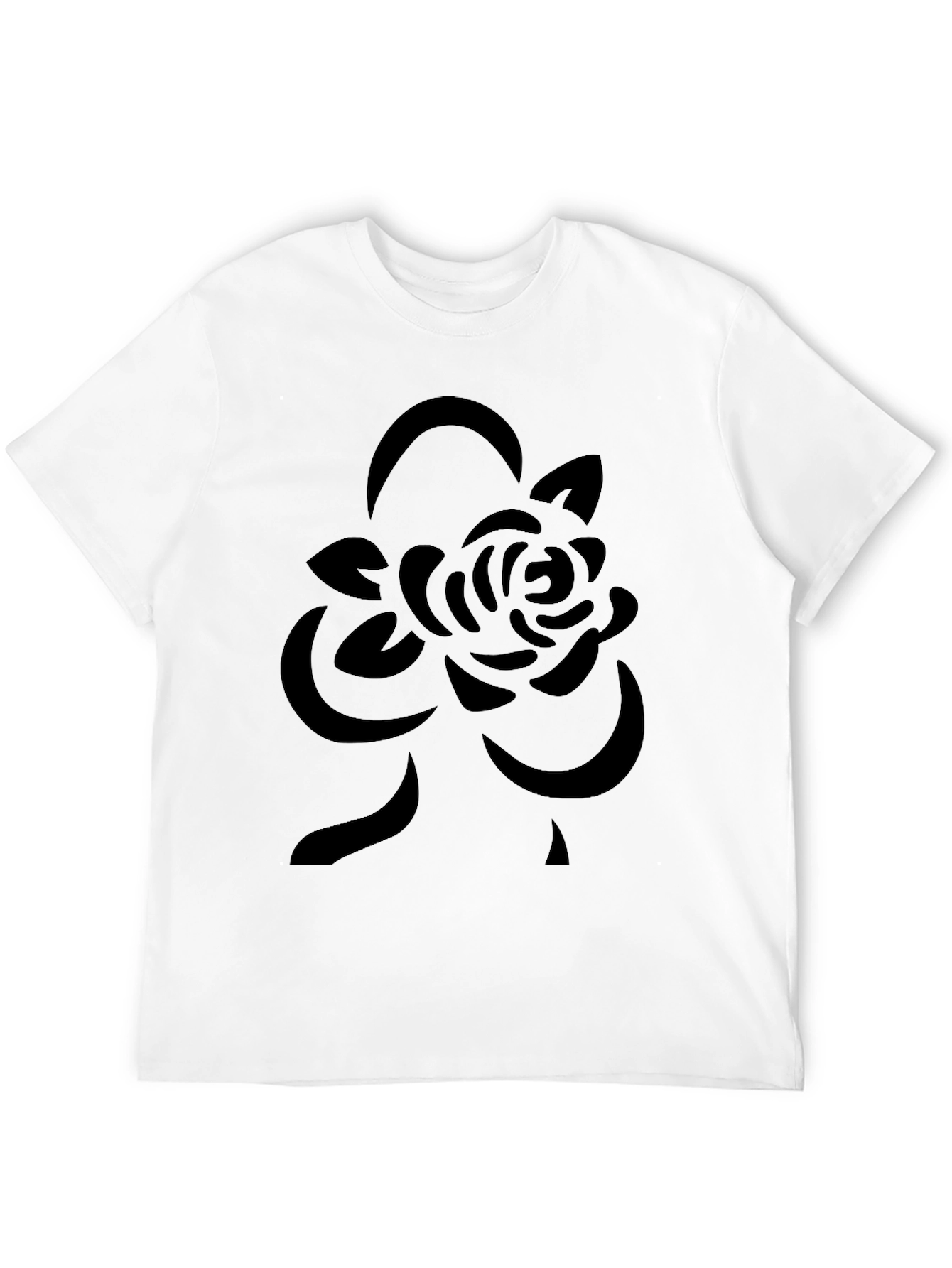 Black Rose Graphic Tee - Modern Casual Style