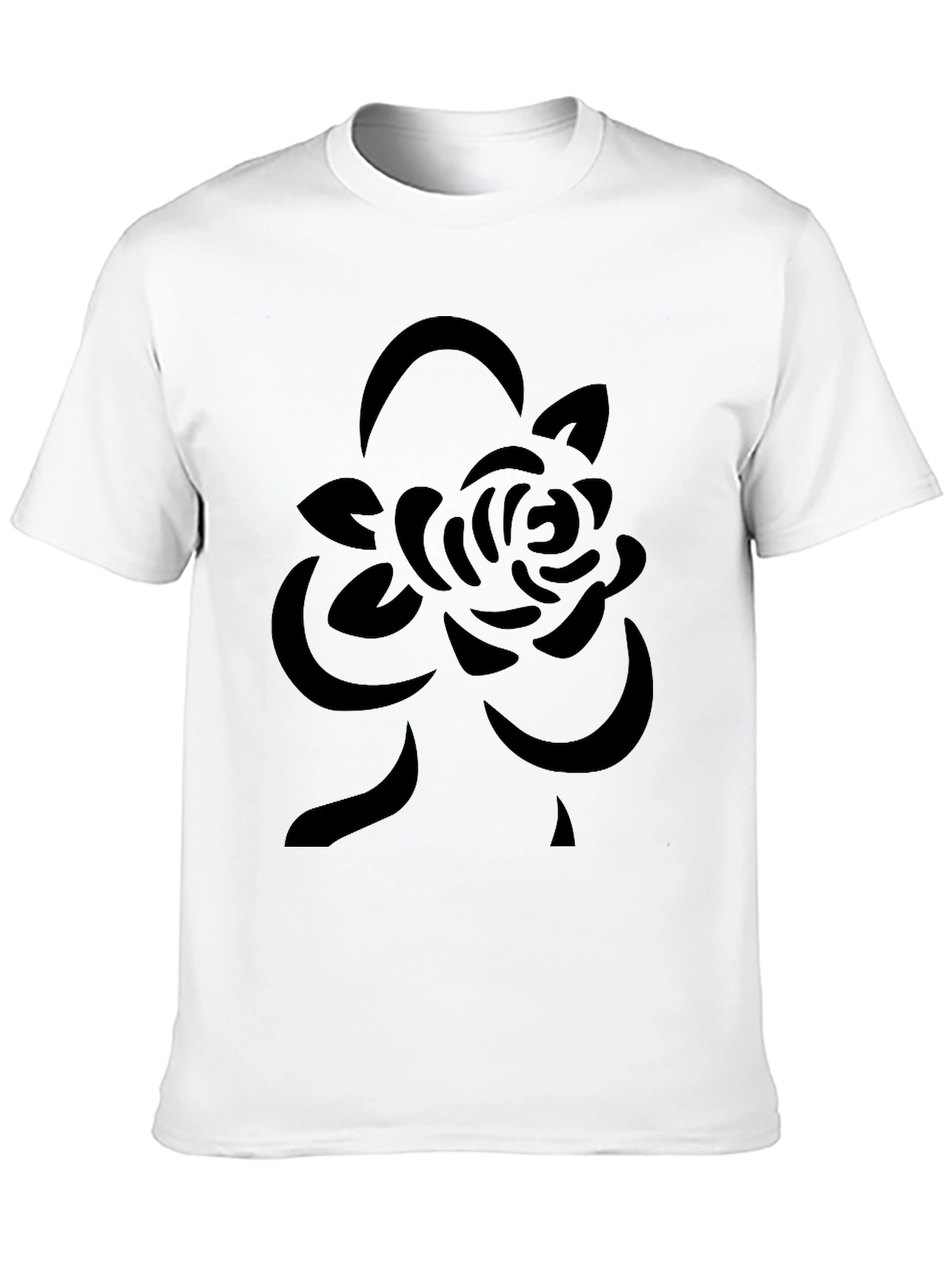 Black Rose Graphic Tee - Modern Casual Style
