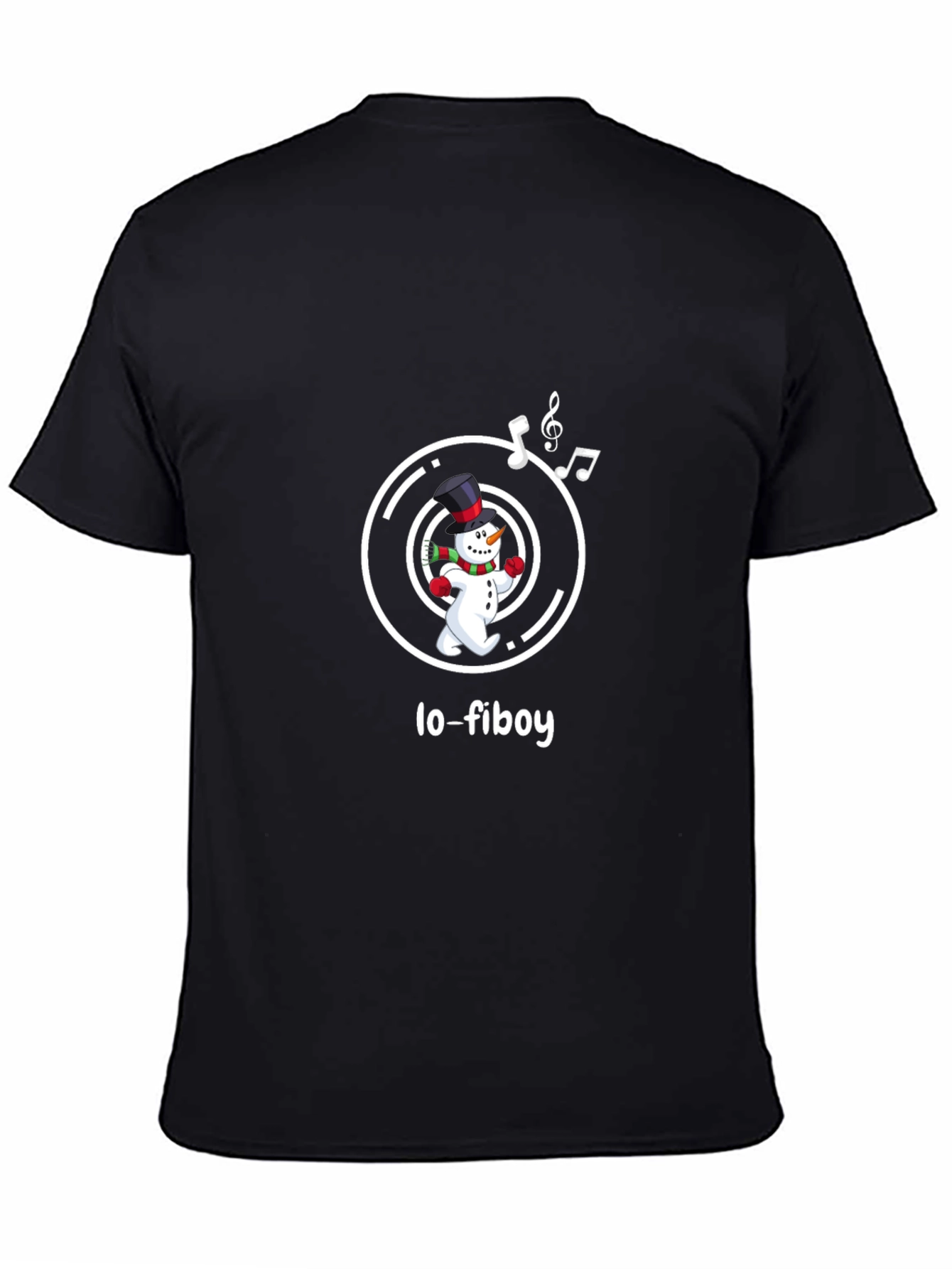 Lo-Fiboy Snowman Black T-Shirt