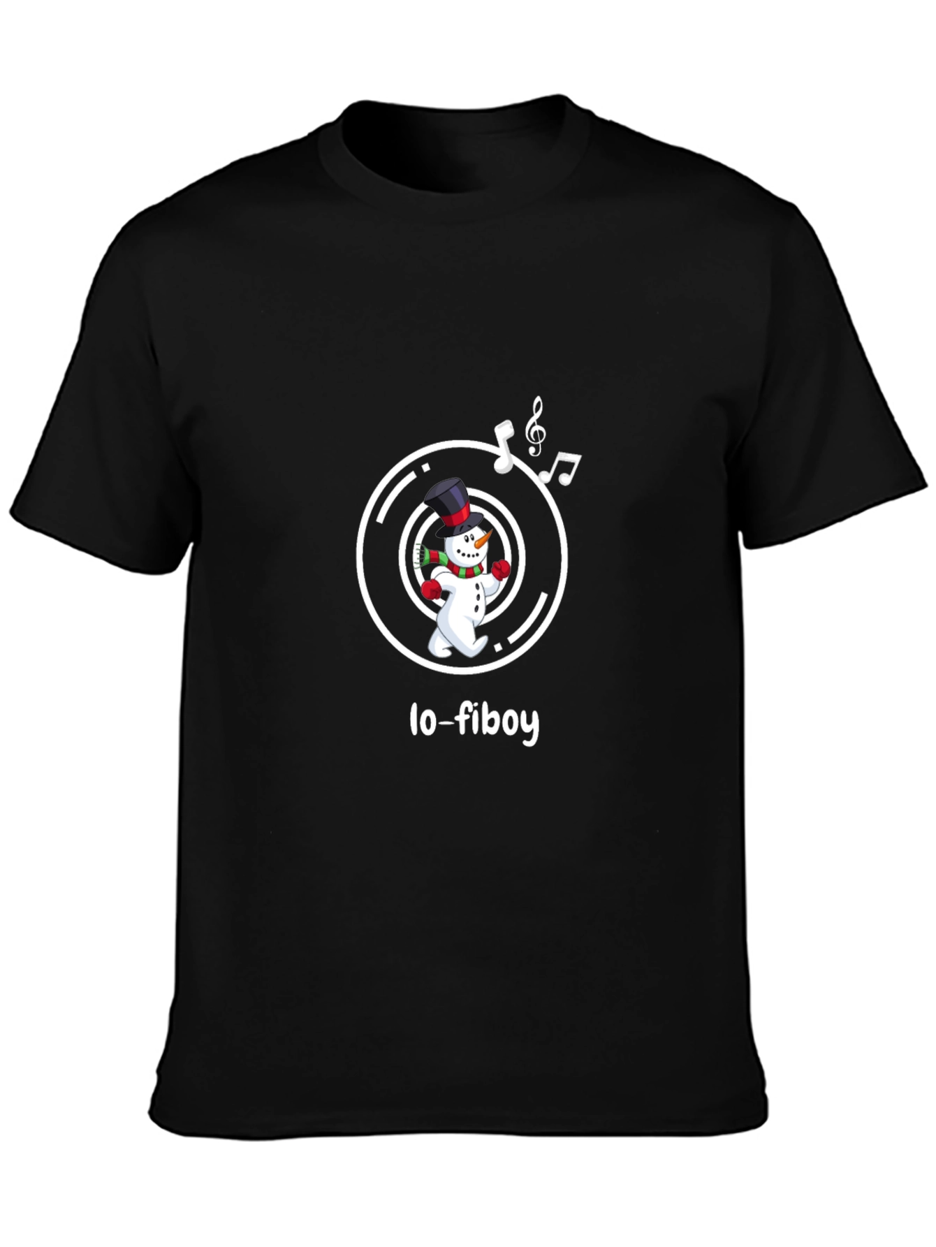 Lo-Fiboy Snowman Black T-Shirt