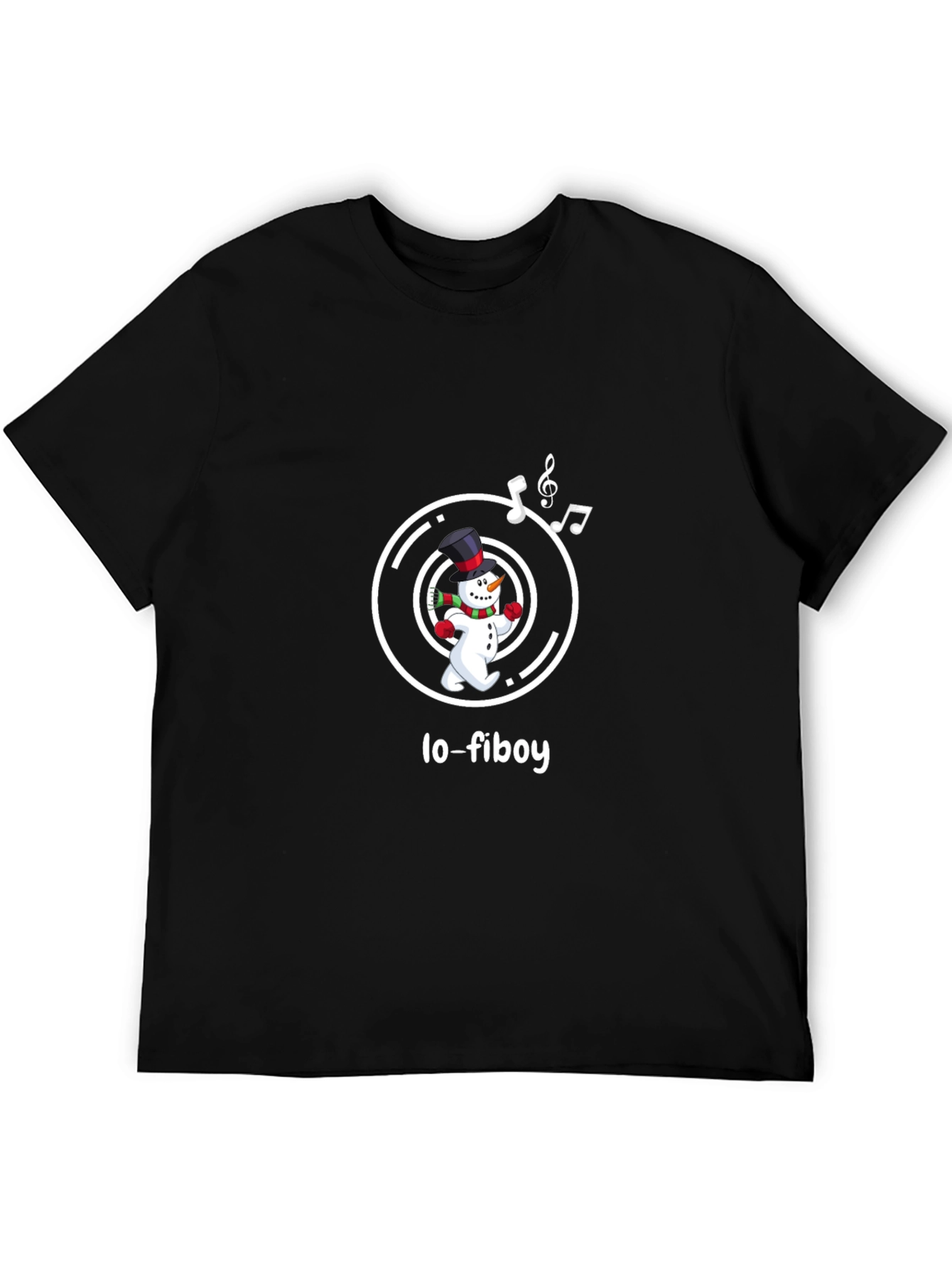 Lo-Fiboy Snowman Black T-Shirt