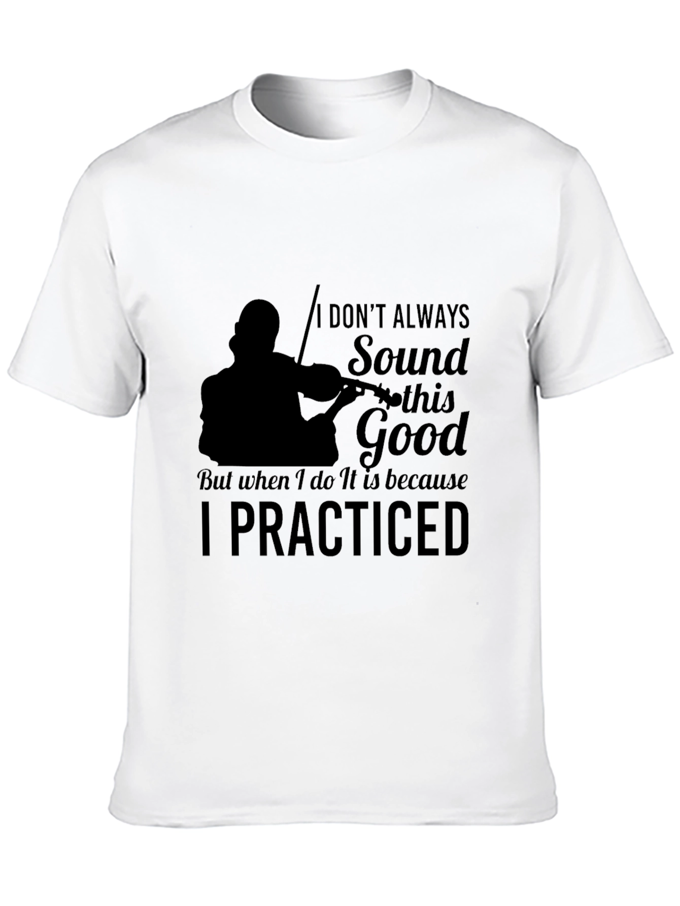 Violin Practice Black T-Shirt - Musician Tee