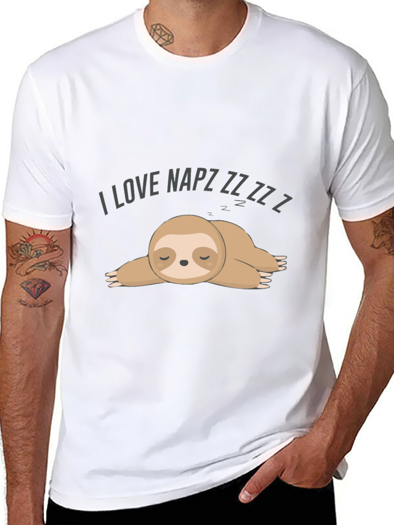 I Love Napz Sloth Graphic Tee