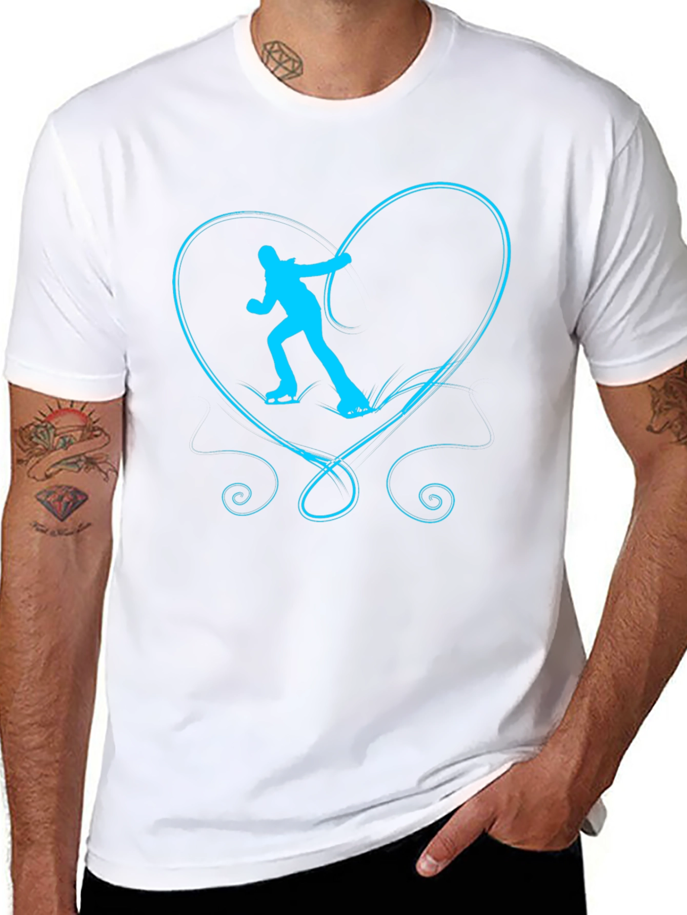 Skating Heart Graphic Tee - Unisex