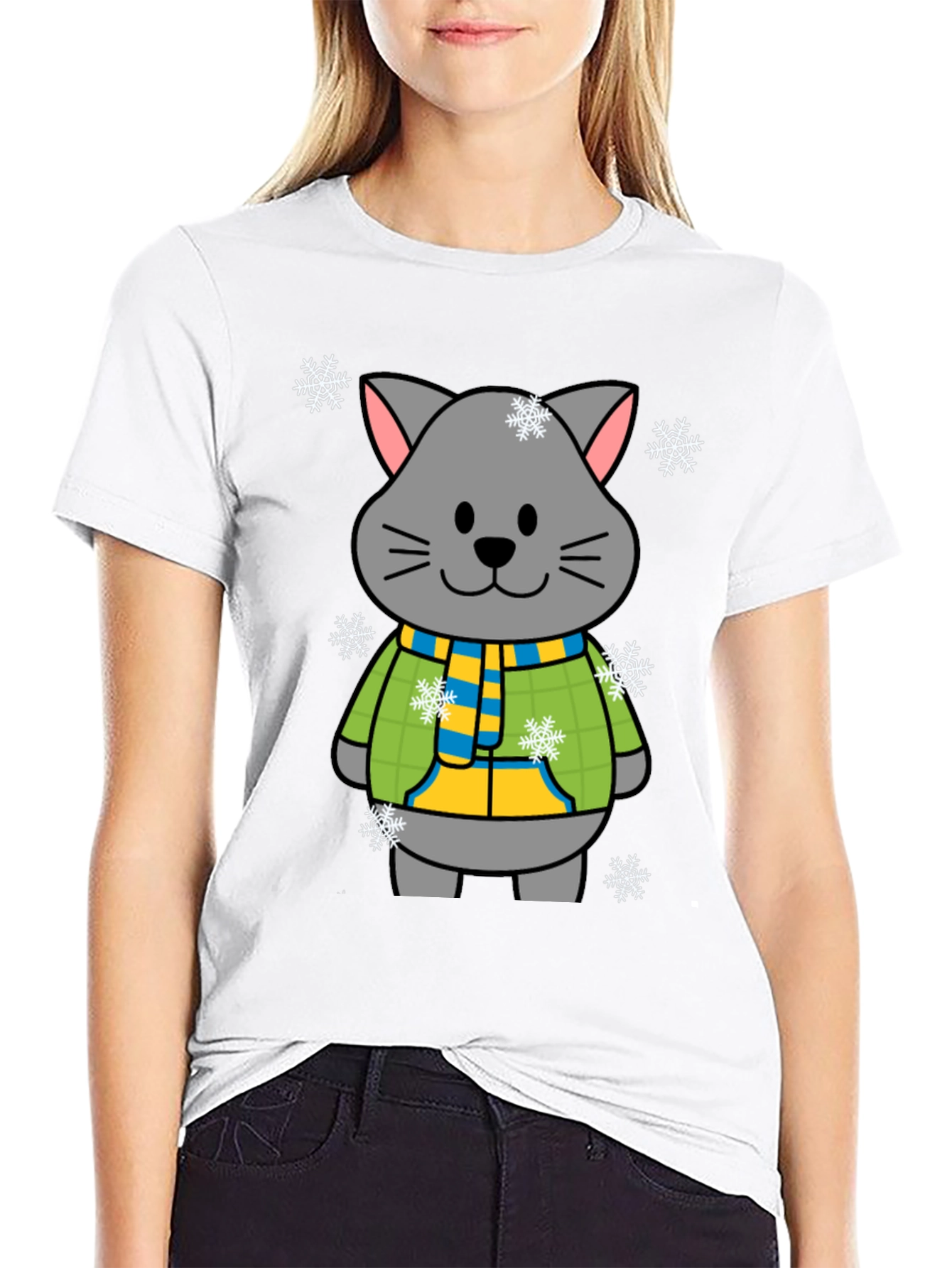 Cute Winter Cat T-Shirt