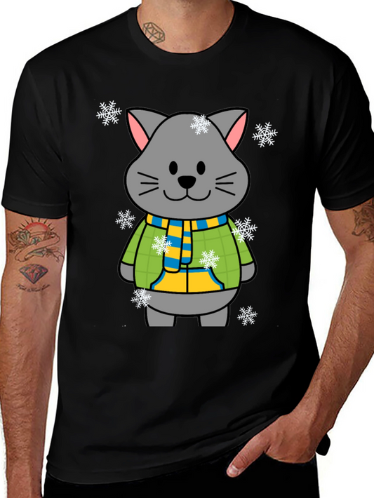 Cute Winter Cat T-Shirt
