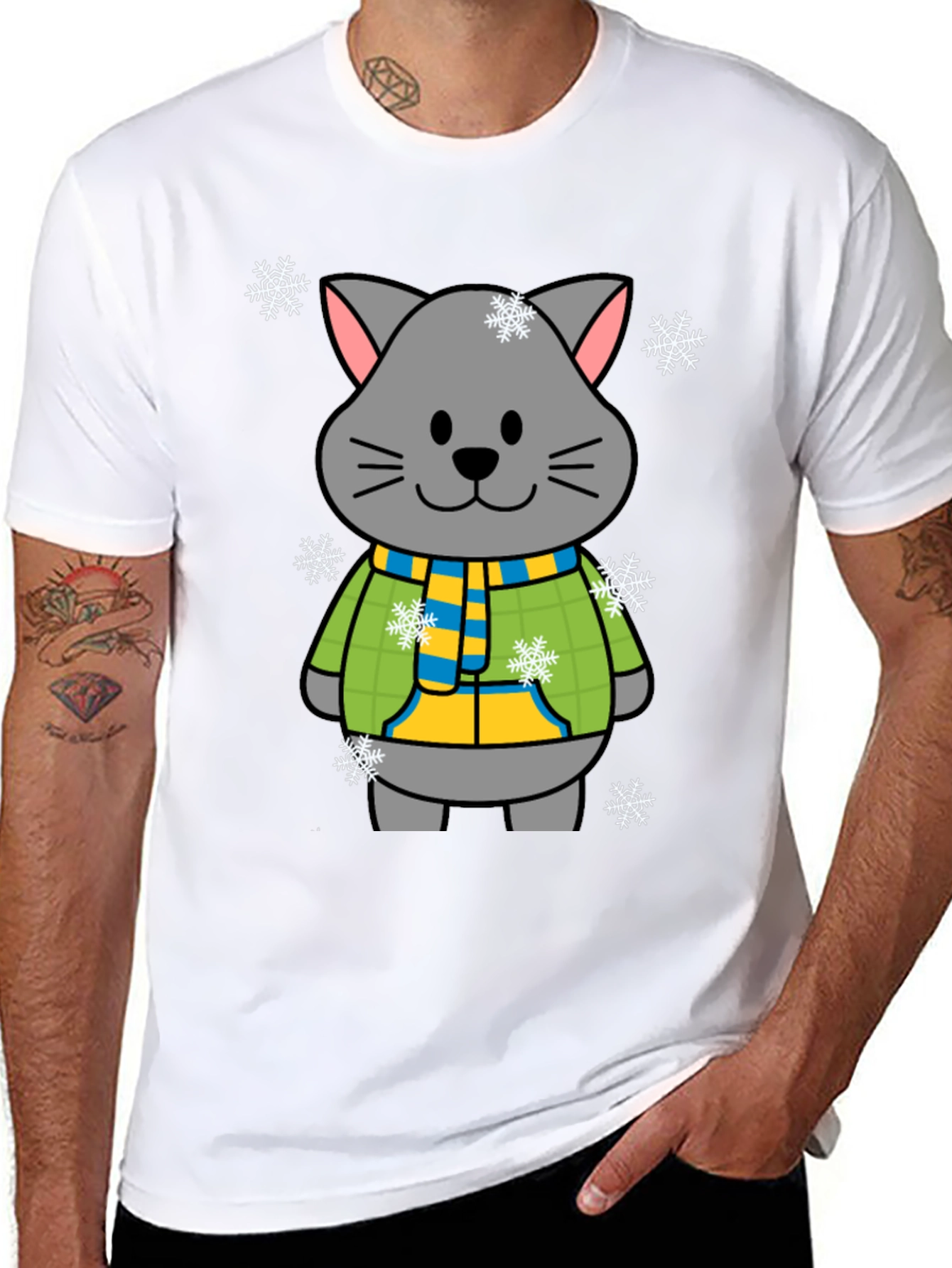 Cute Winter Cat T-Shirt