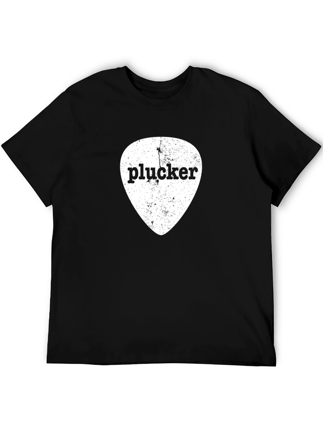 Plucker Guitar Pick Graphic Tee - Black Cotton T-Shirt