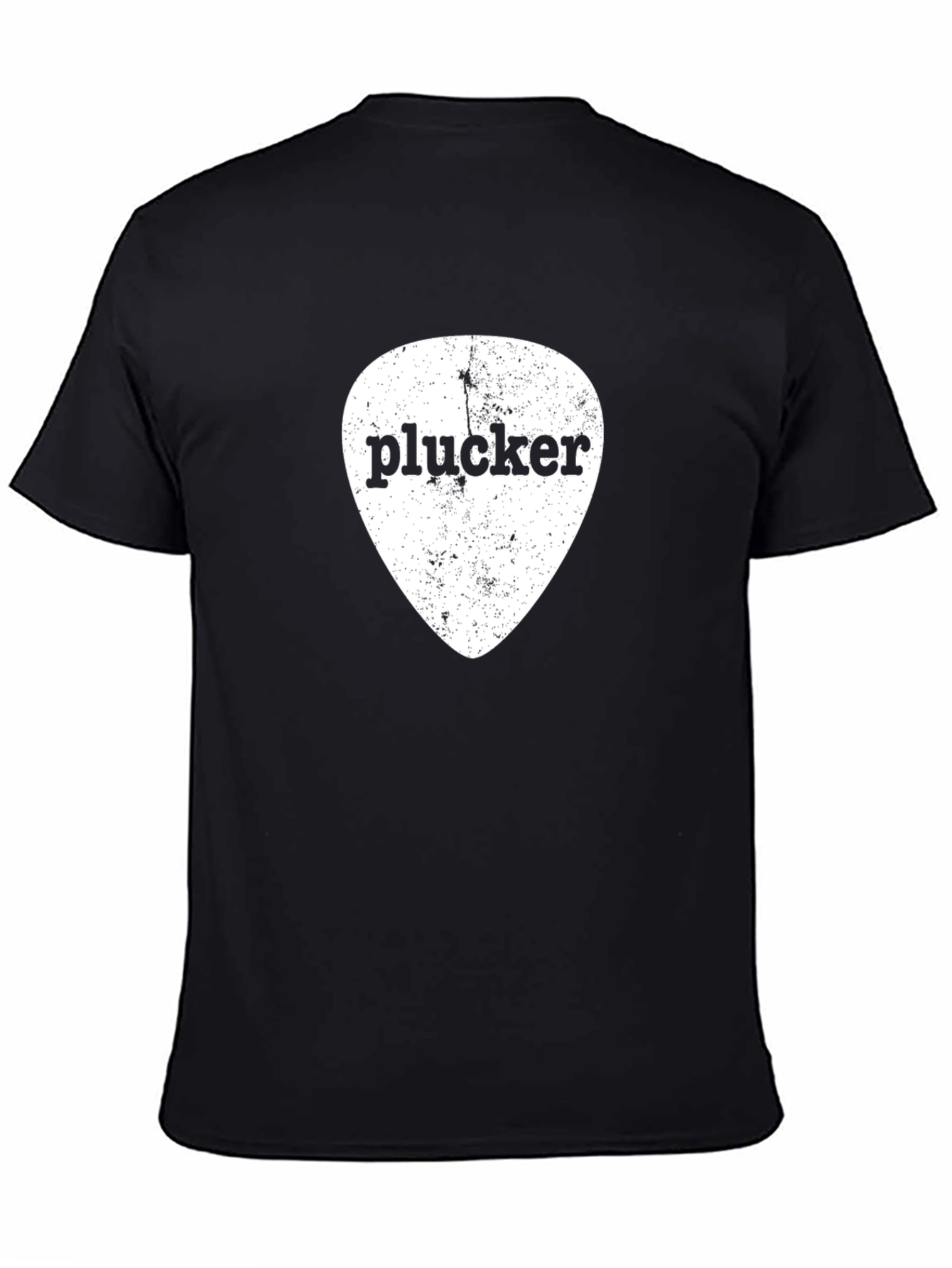 Plucker Guitar Pick Graphic Tee - Black Cotton T-Shirt
