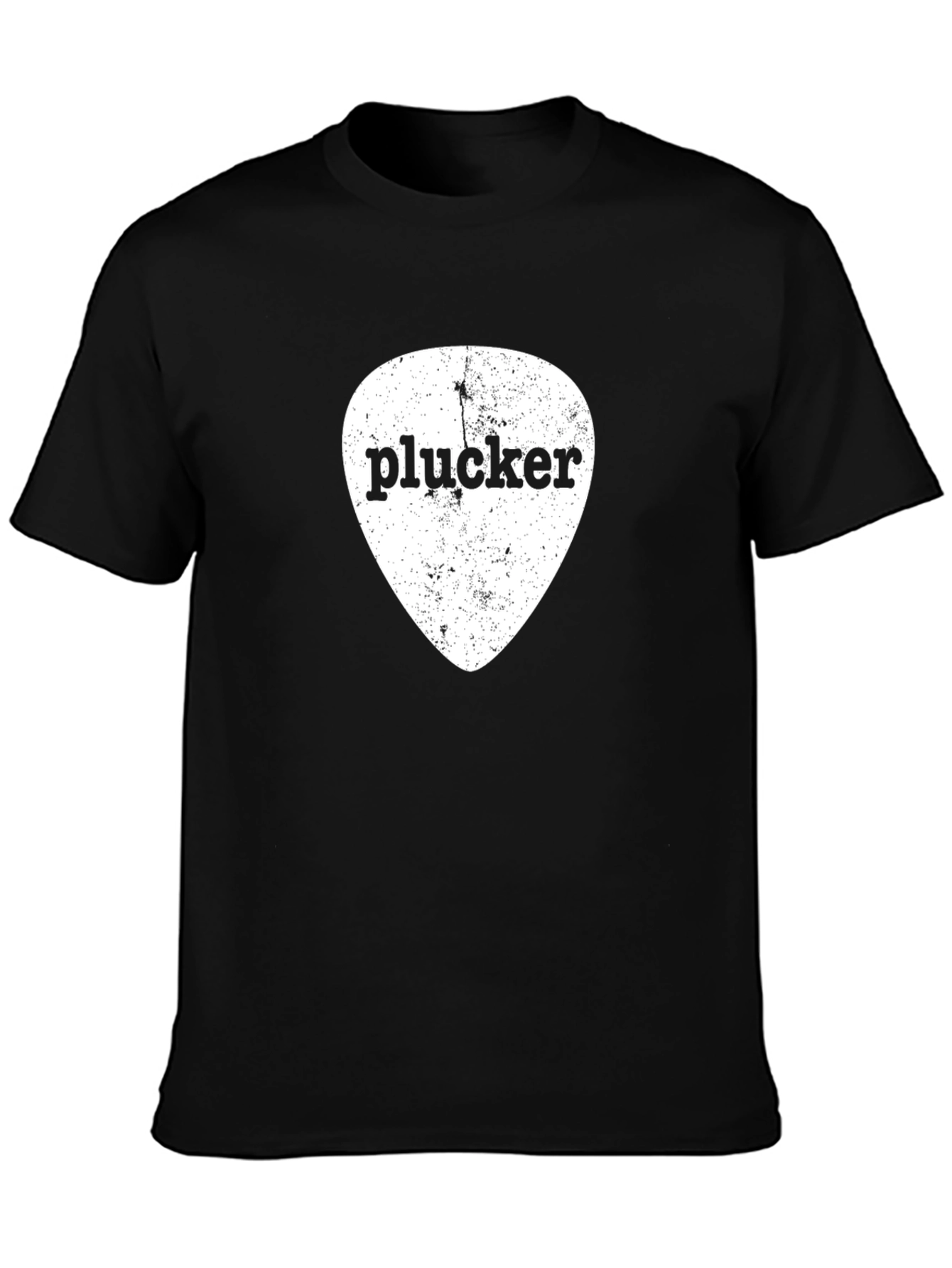 Plucker Guitar Pick Graphic Tee - Black Cotton T-Shirt