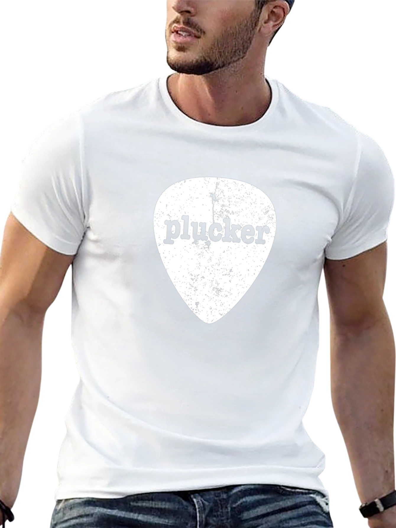 Plucker Guitar Pick Graphic Tee - Black Cotton T-Shirt