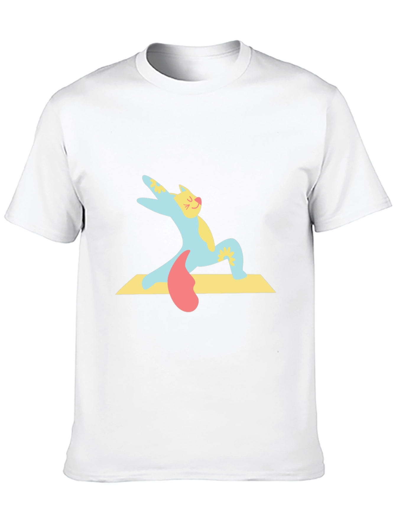 Yoga Cat T-Shirt - Cute Cartoon Kitten Tee