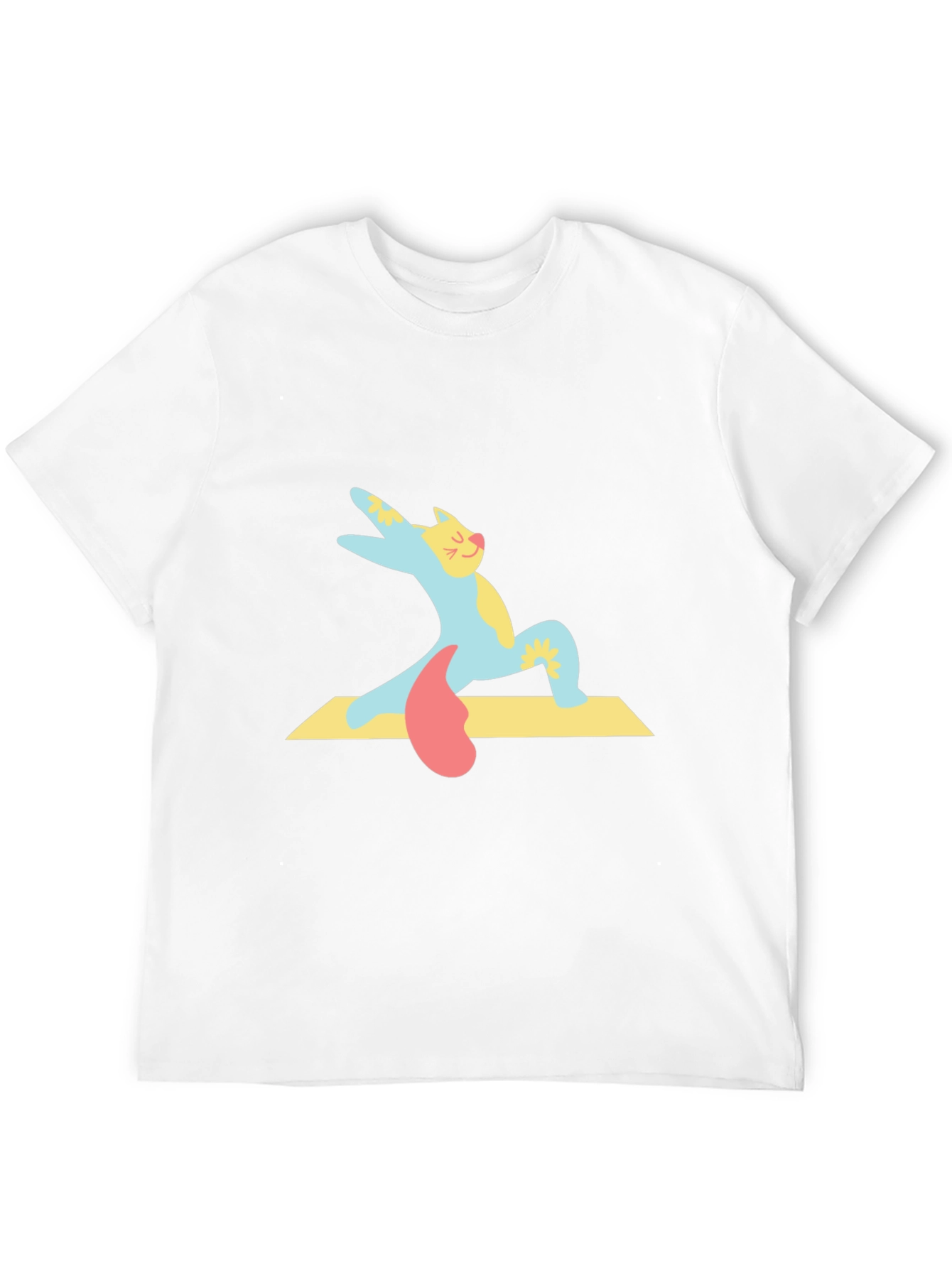 Yoga Cat T-Shirt - Cute Cartoon Kitten Tee