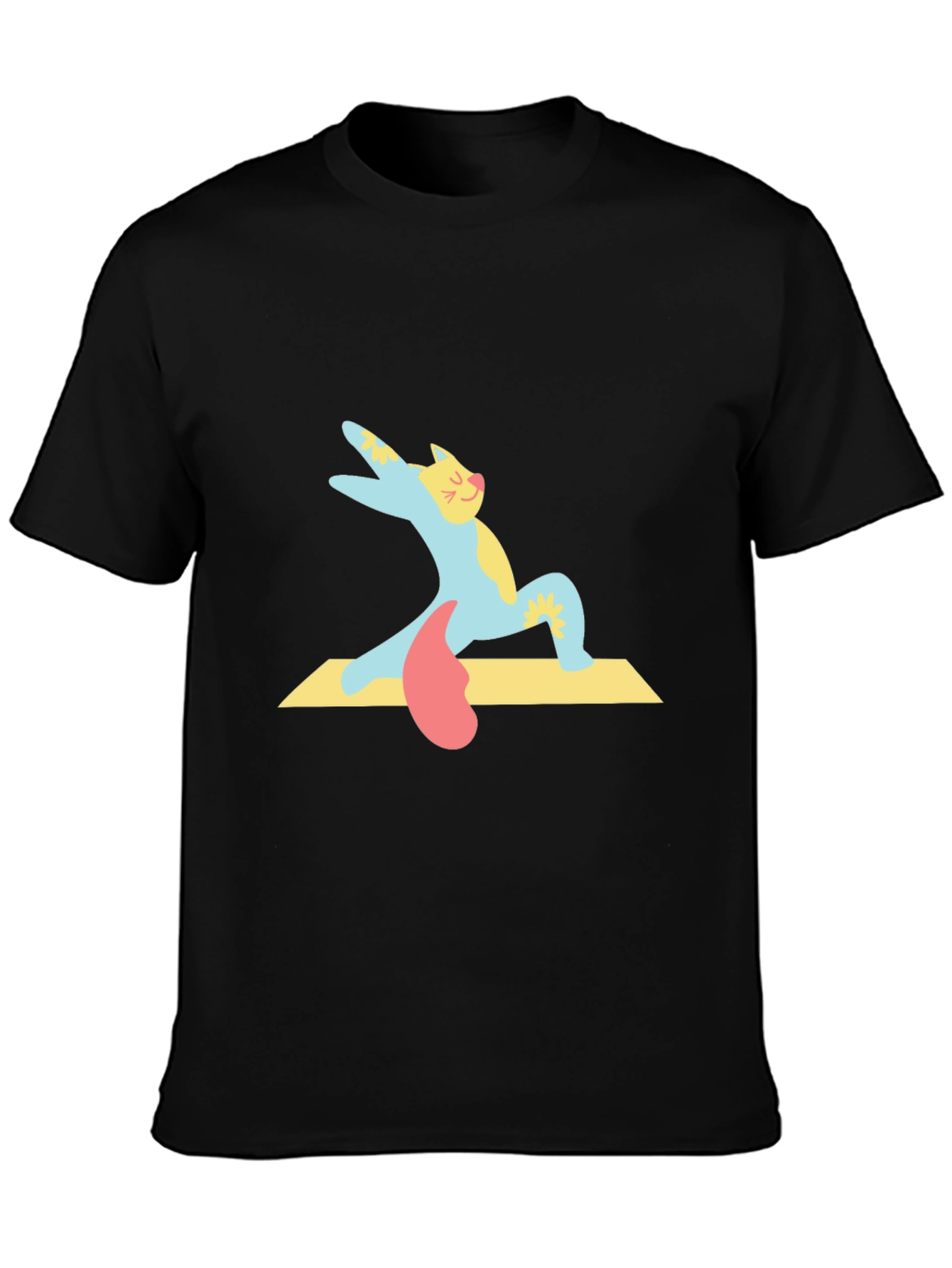 Yoga Cat T-Shirt - Cute Cartoon Kitten Tee