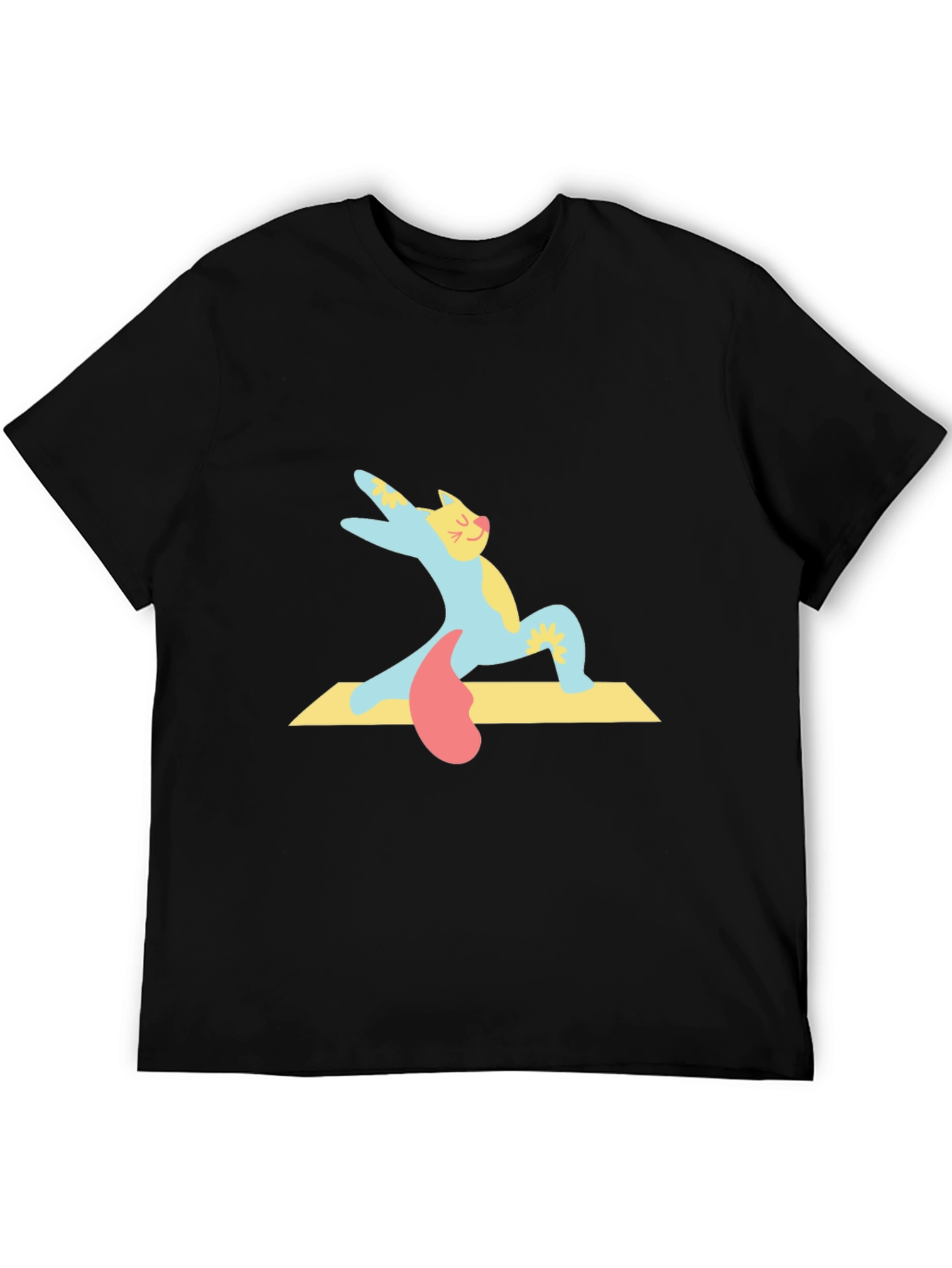 Yoga Cat T-Shirt - Cute Cartoon Kitten Tee