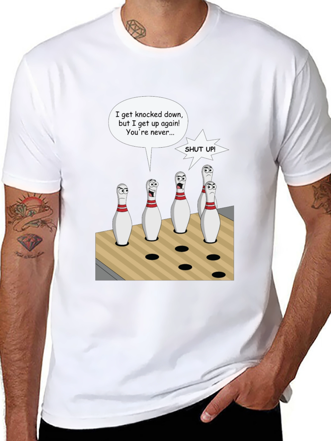 Bowling Pin Cartoon T-Shirt