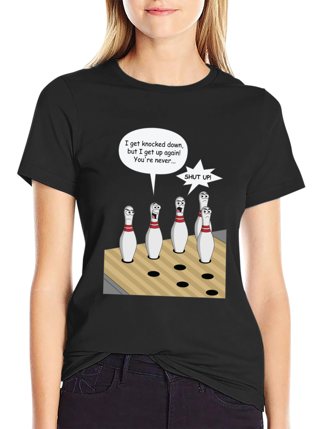 Bowling Pin Cartoon T-Shirt