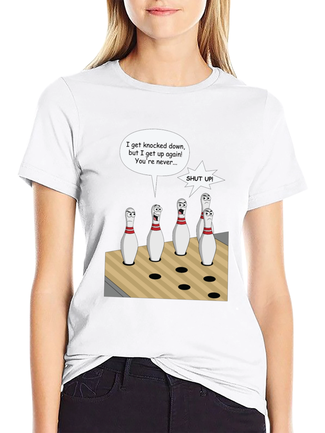 Bowling Pin Cartoon T-Shirt