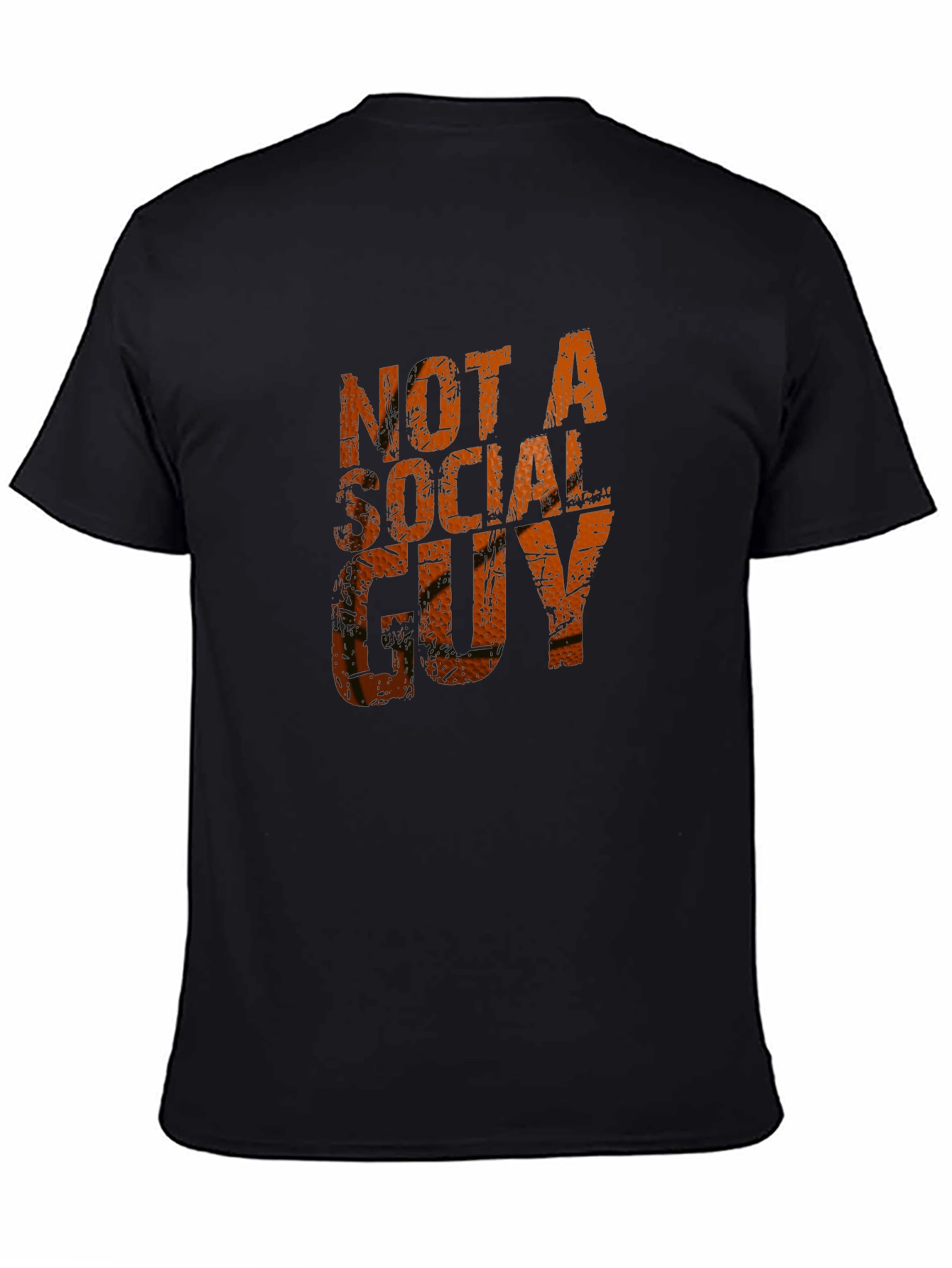 Not A Social Guy Black Graphic Tee