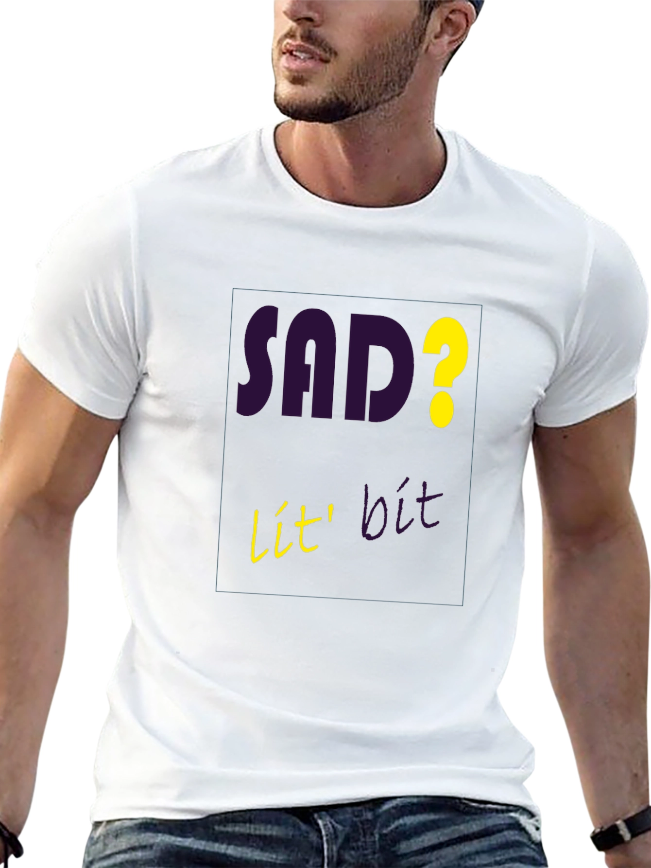 Sad? Lit! Graphic T-Shirt - Mens Casual Tee