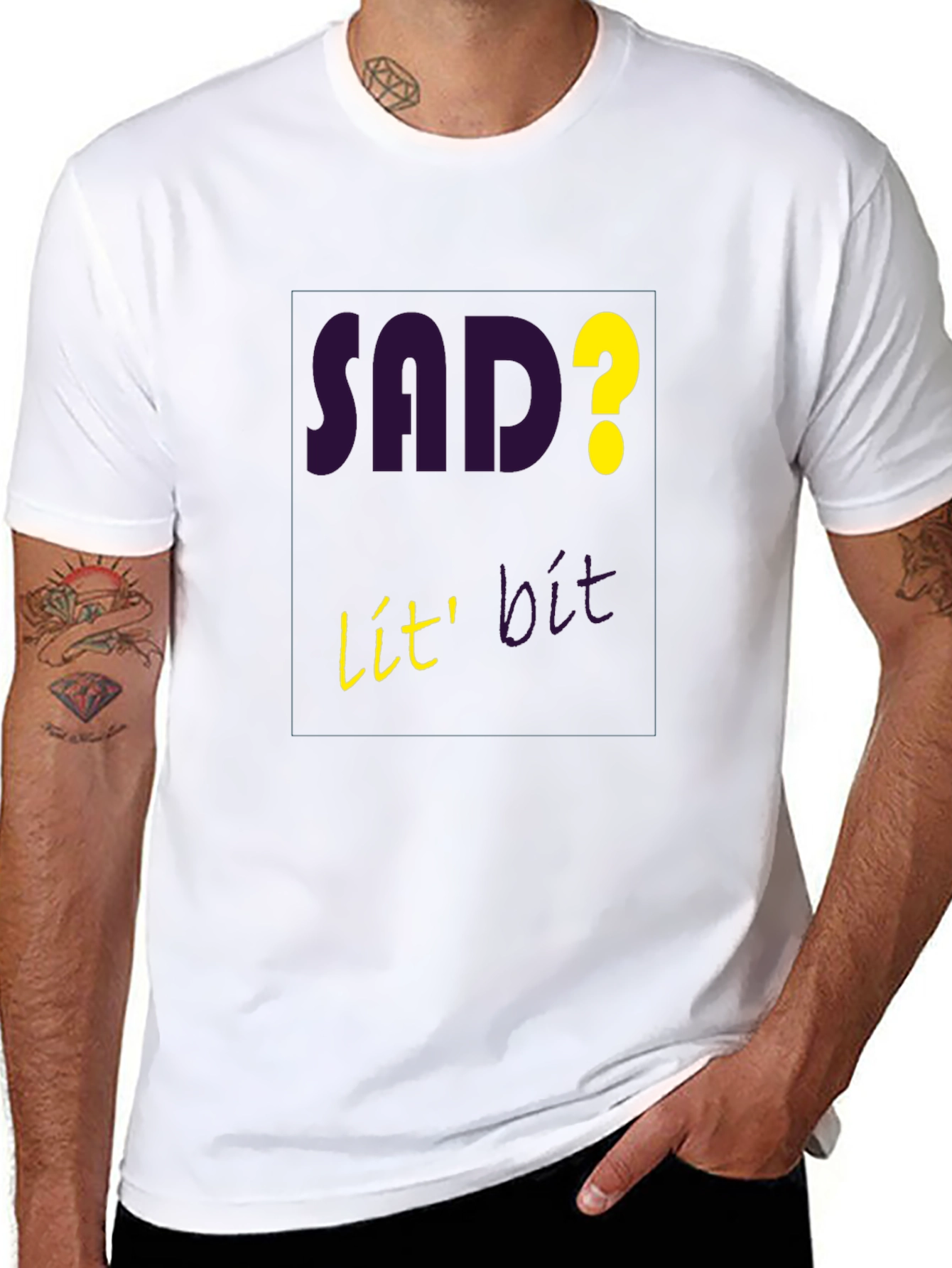 Sad? Lit! Graphic T-Shirt - Mens Casual Tee