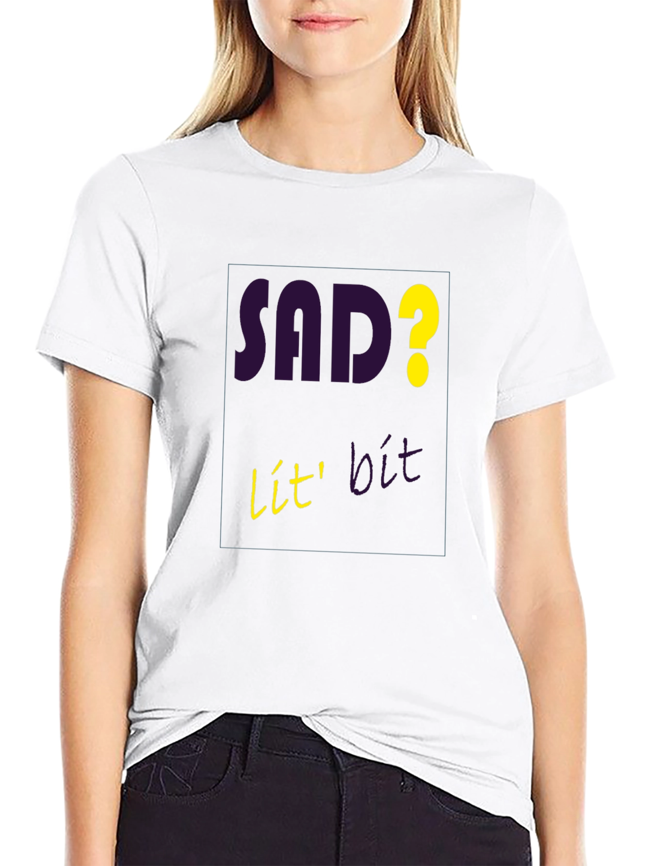 Sad? Lit! Graphic T-Shirt - Mens Casual Tee