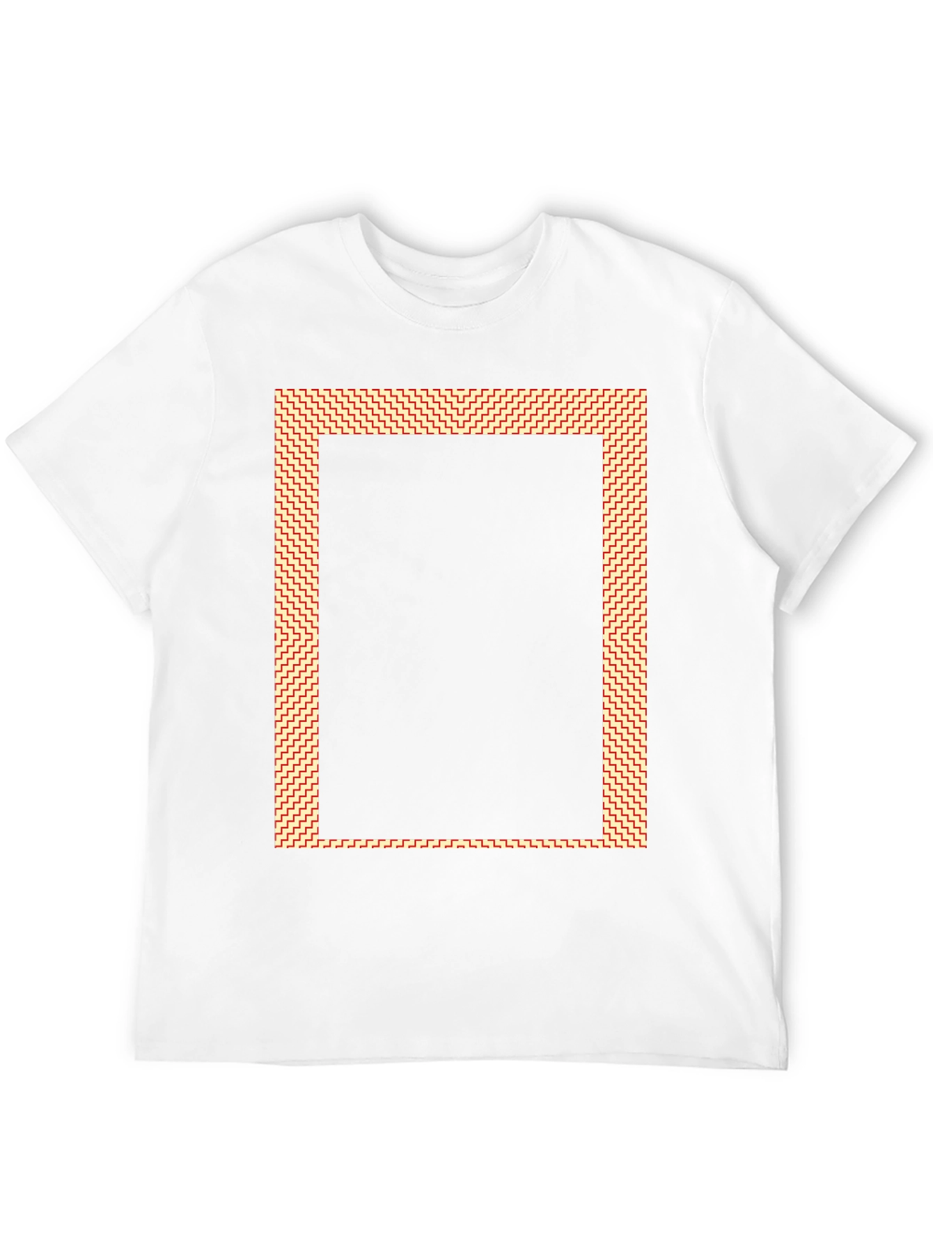 Black Graphic Tee with Rectangle Design