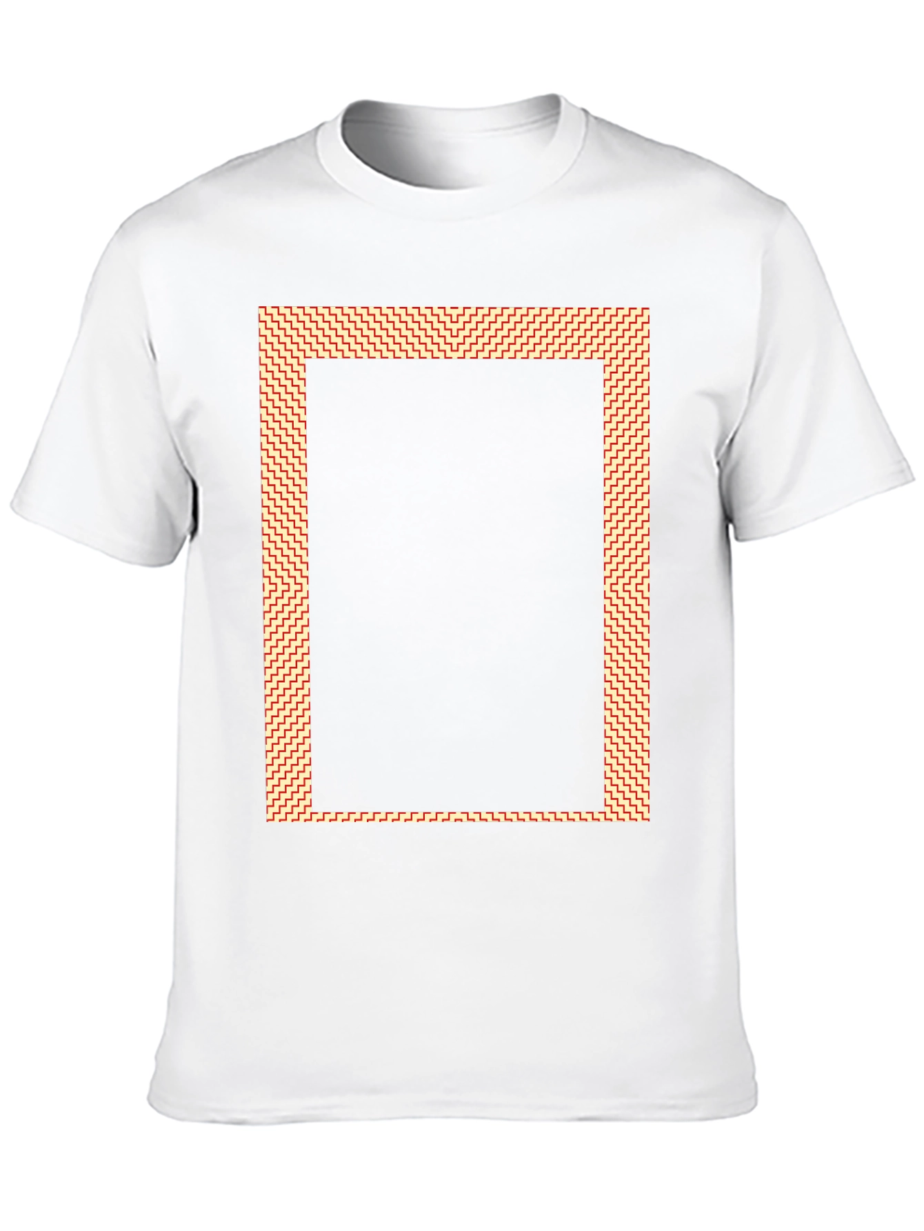 Black Graphic Tee with Rectangle Design