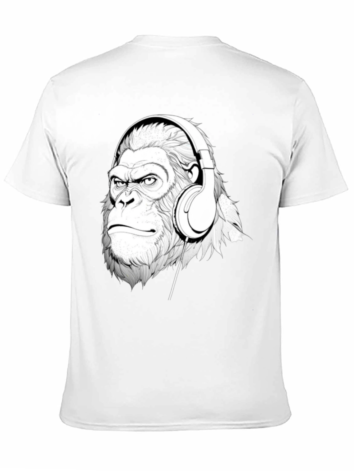 Cool Gorilla Headphones Graphic T-Shirt