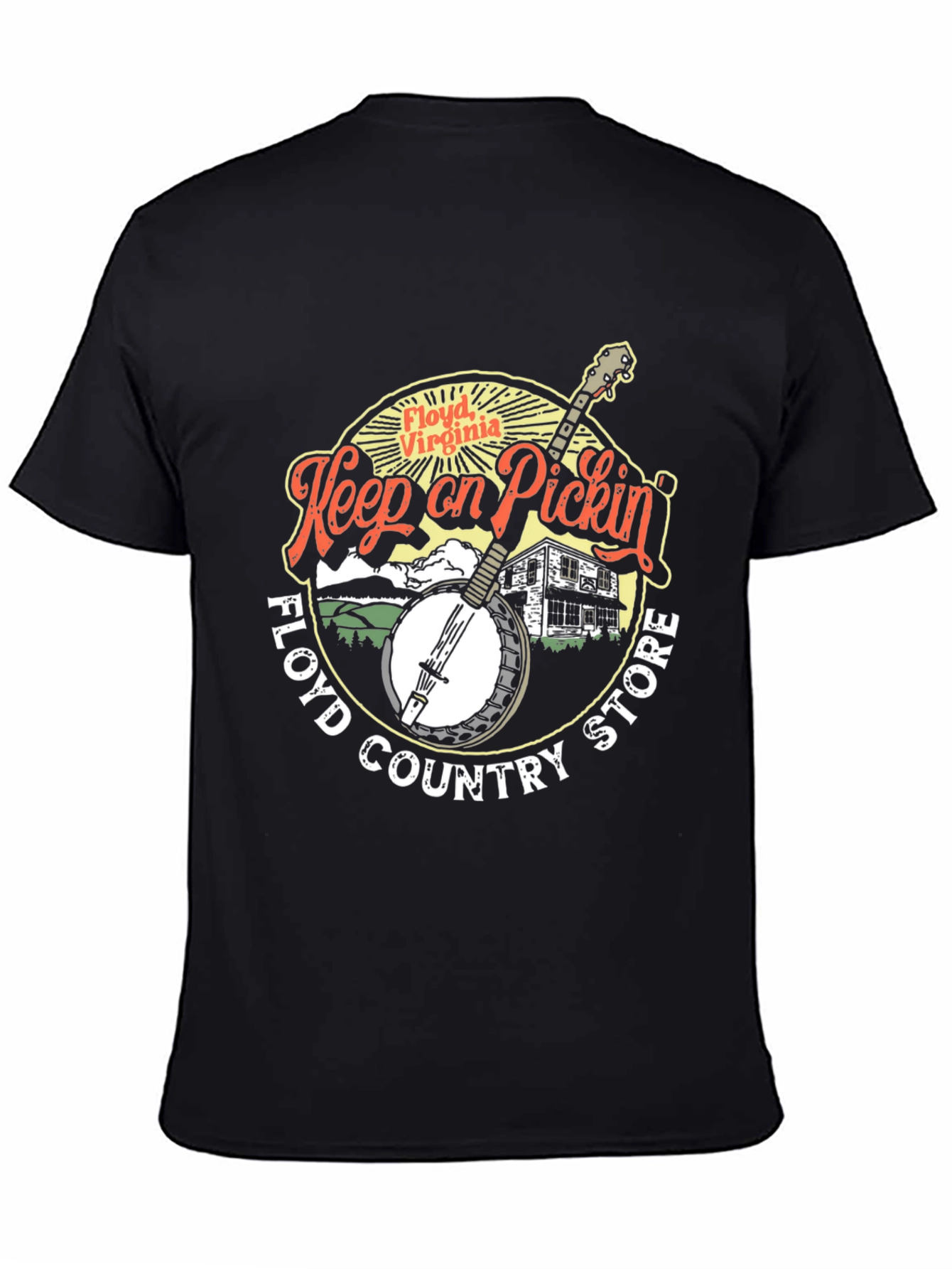 Floyd Virginia Keep on Pickin Black T-Shirt