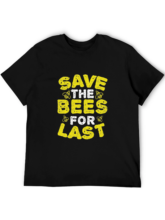 Save the Bees Graphic T-Shirt - Black Cotton Tee