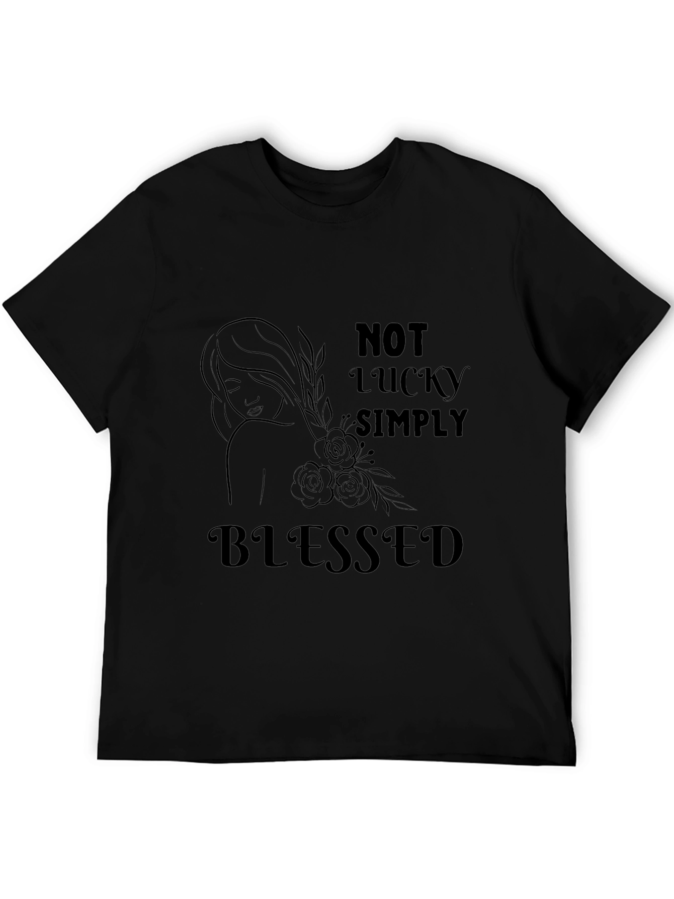 Blessed Graphic Tee - Black Casual T-Shirt