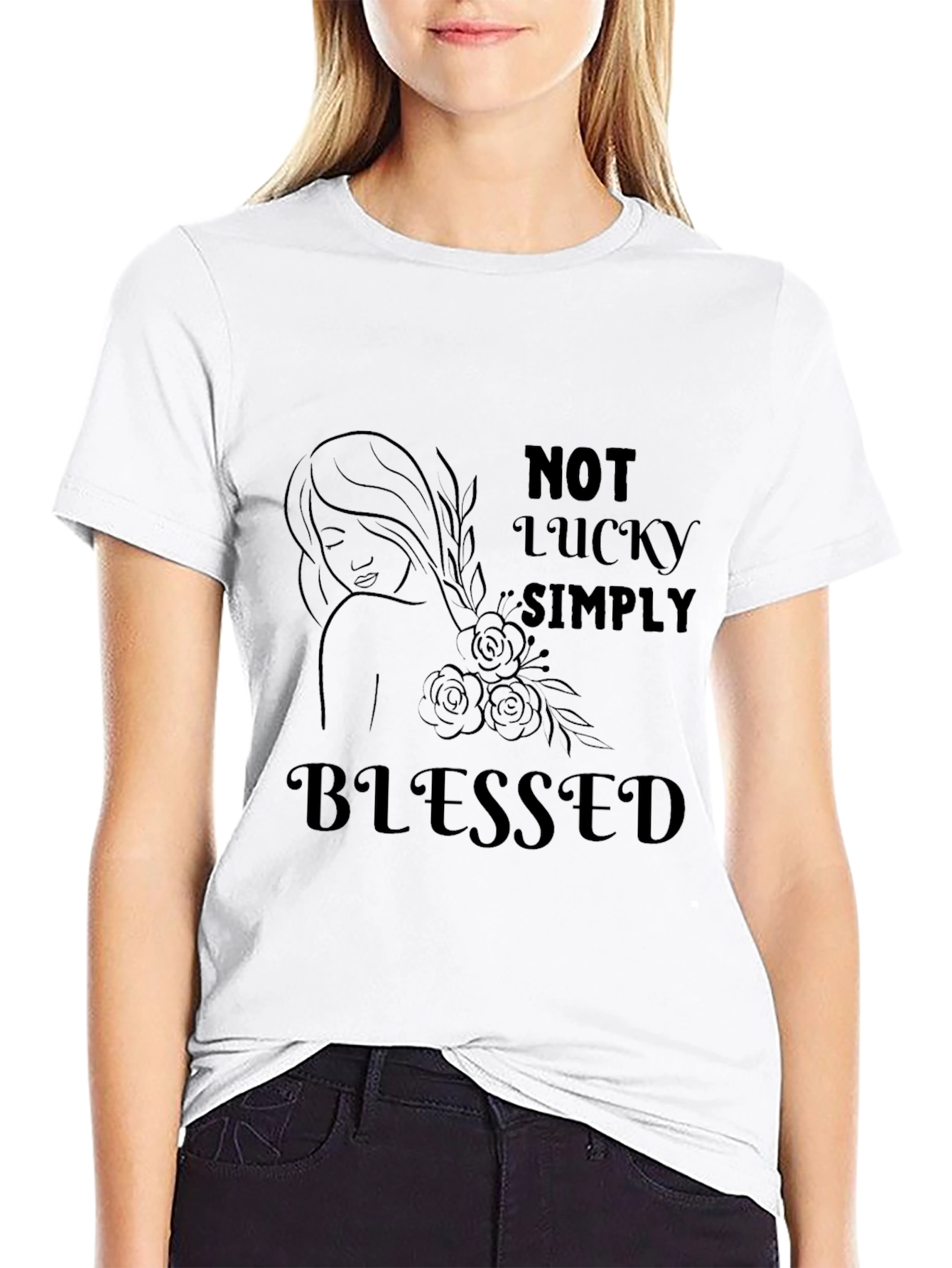 Blessed Graphic Tee - Black Casual T-Shirt